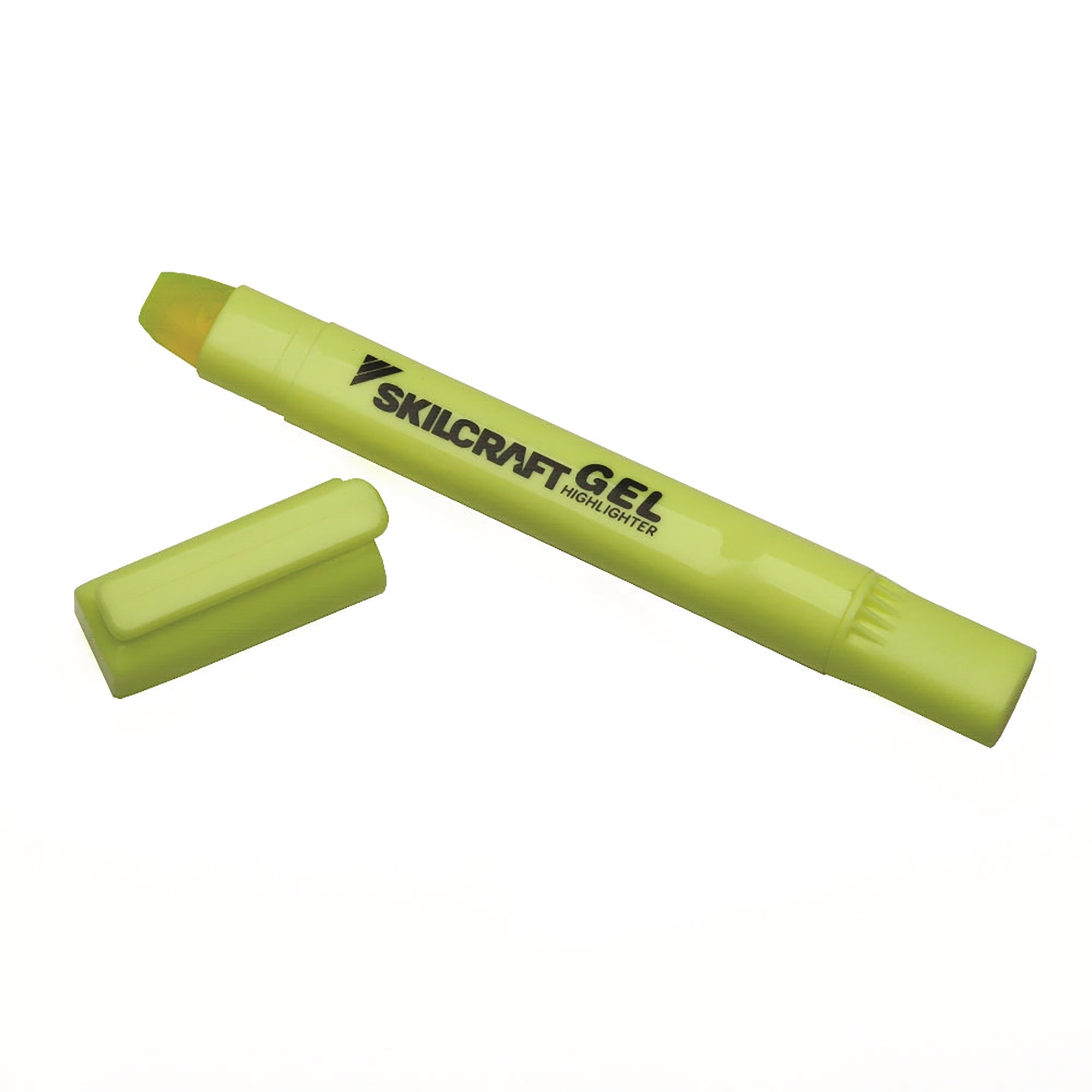 Highlighter, Gel, Fluorescent Yellow, Dz - 12/PK