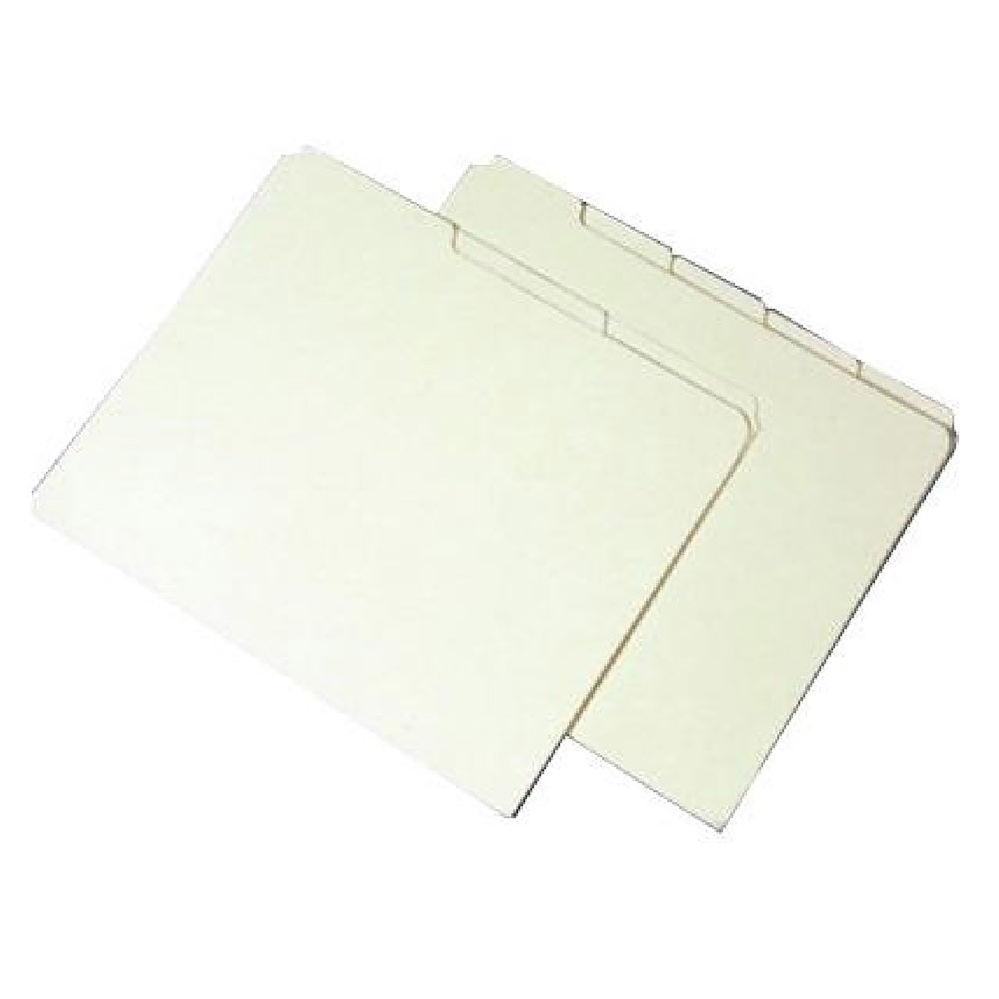 Card Set, Guide, File, Pressboard, 1/3 Cut, Light Green, 8-1/2" x 14" - 100/PK