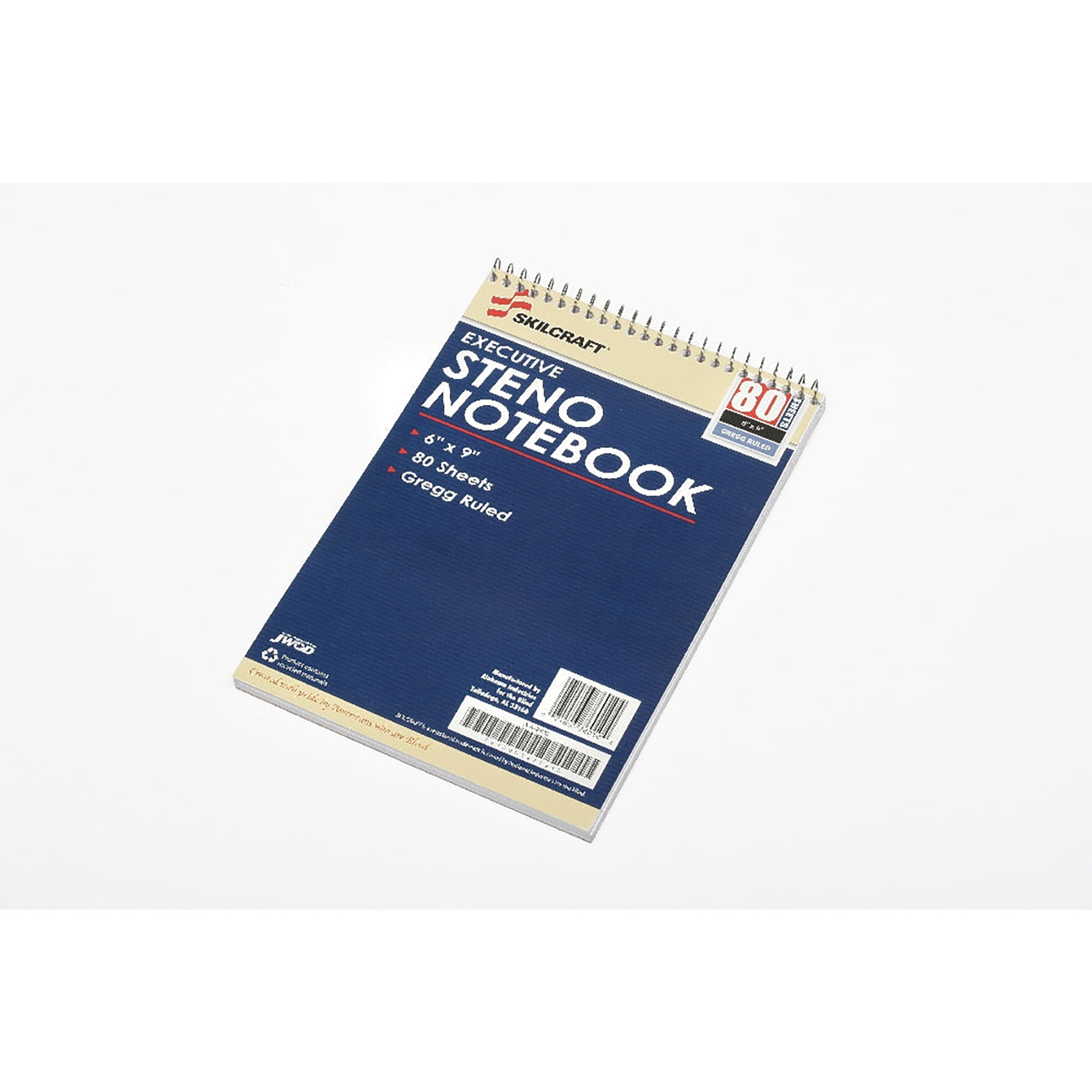 Notebook, Stenographers, 6" x 9", White - 12/PK