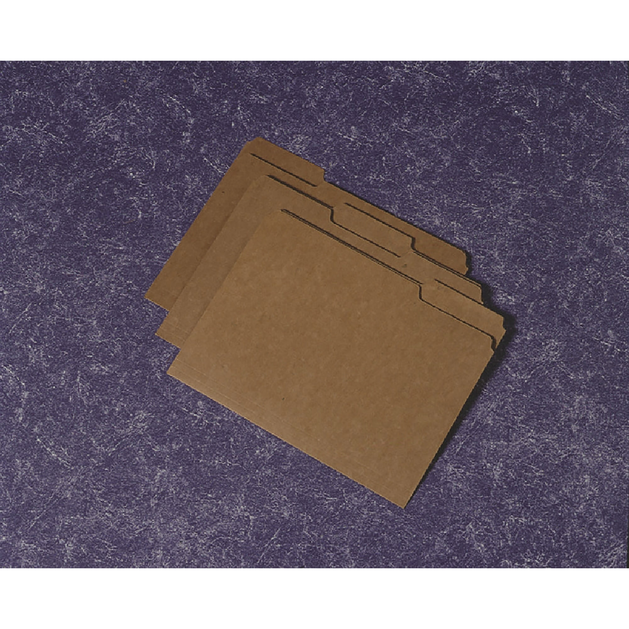 Medium-Duty File Folder, 1/3 Cut, Letter, Kraft, 100/PK