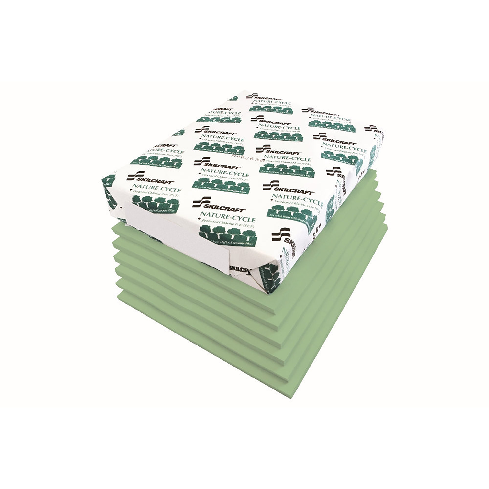 Paper, Bond, Dual Purpose, Opaque Green, 8.5" x 11" - 500/BX