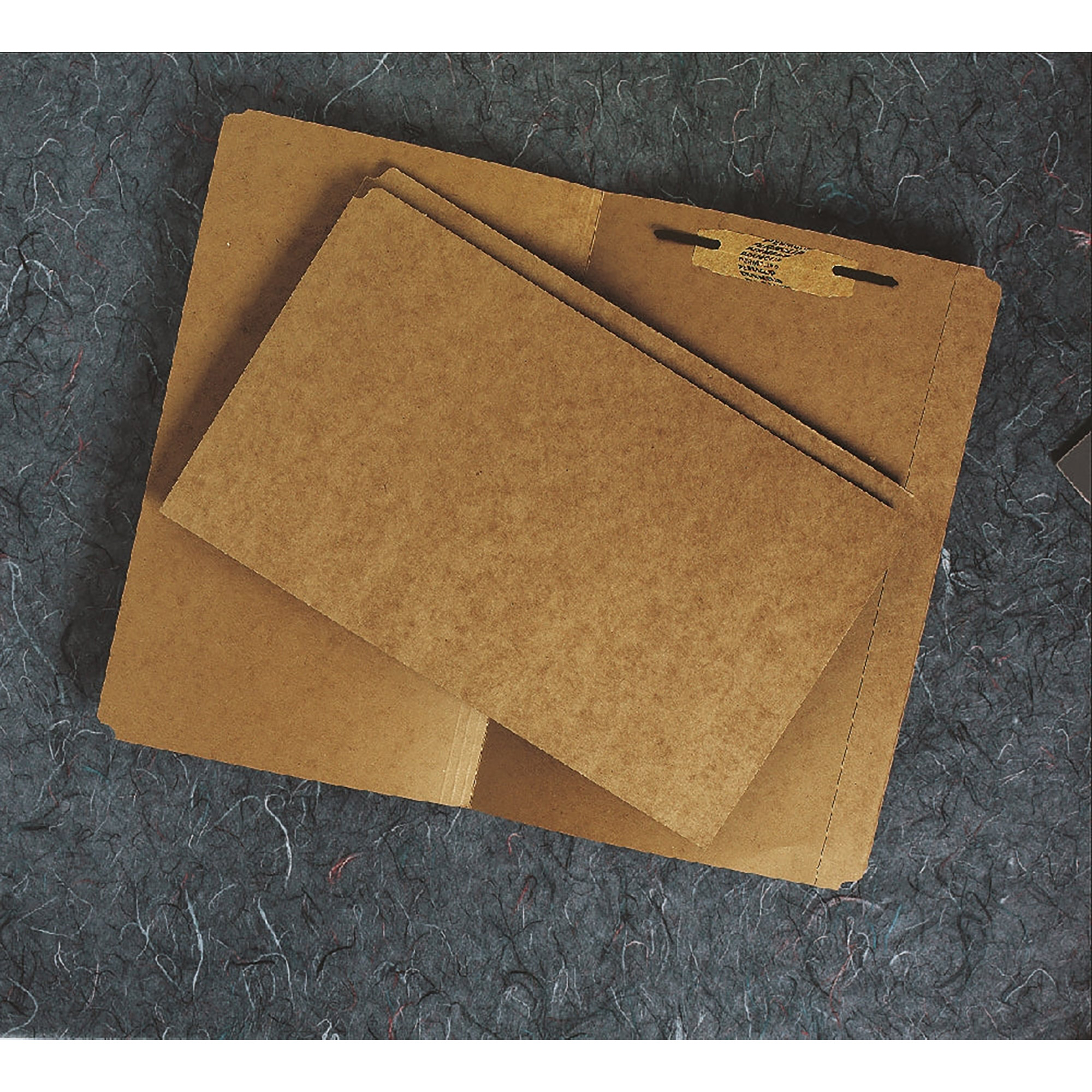Folder, File, Paperboard, Straight Cut Tab, 1-1/2" Fastener, Kraft, Legal - 100/PK