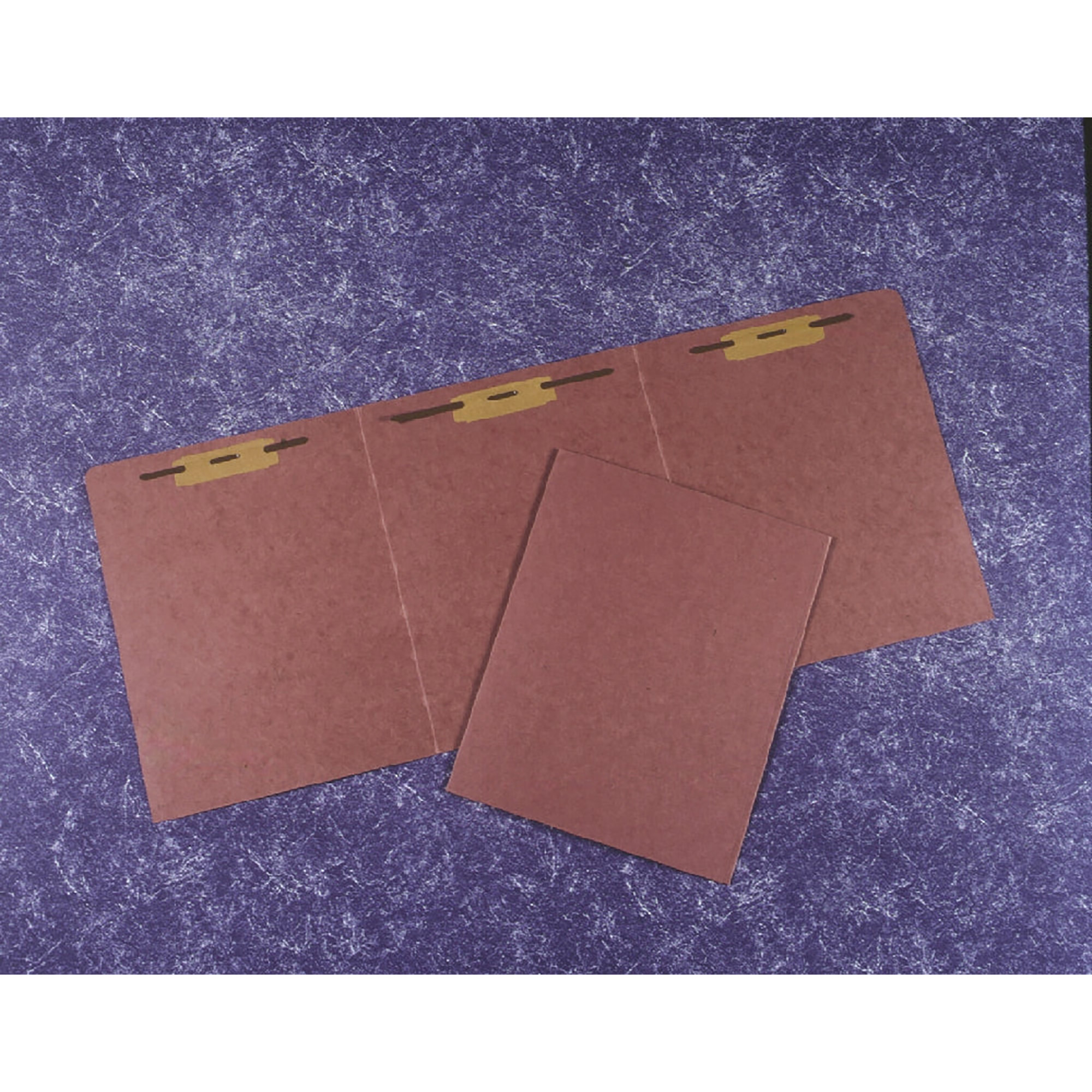 Folder, File, Tri-Fold, Heavy Duty, With Fasteners, Red, Letter - Each