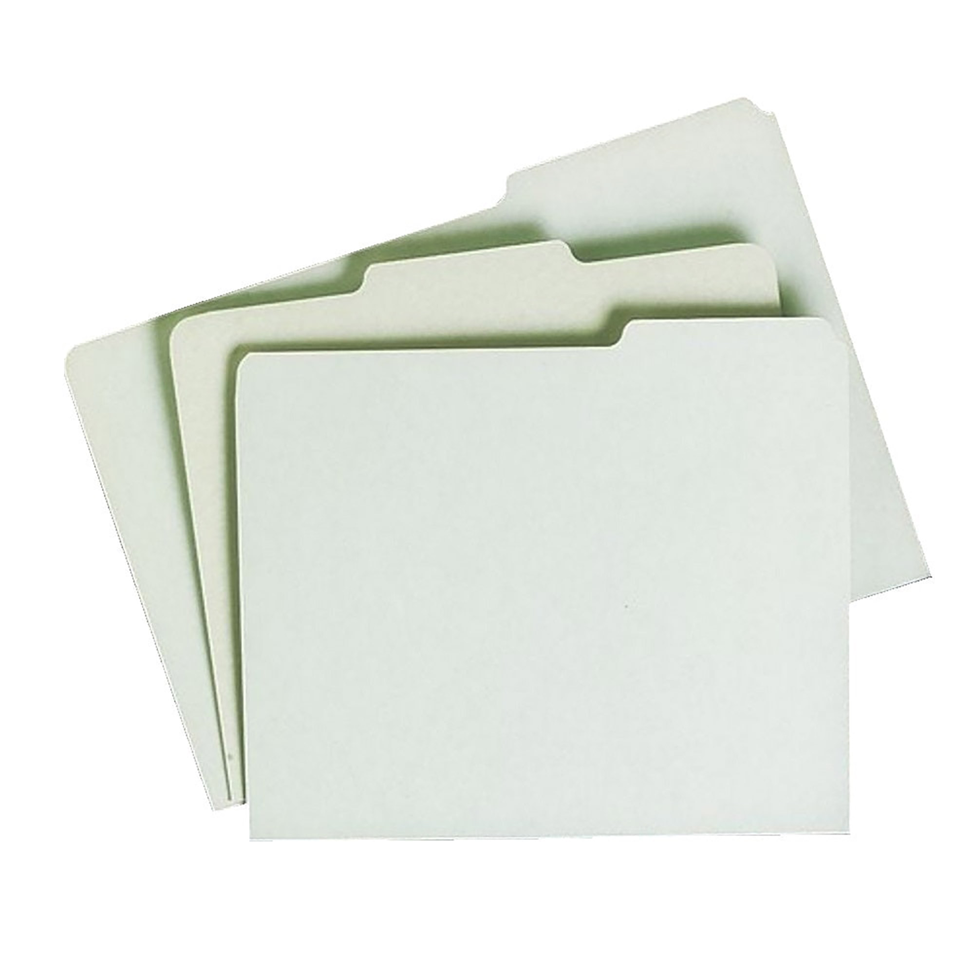 Card, File Guide, 1/3 Cut, 2Nd Position Tab, Letter, Light Green - 100/PK