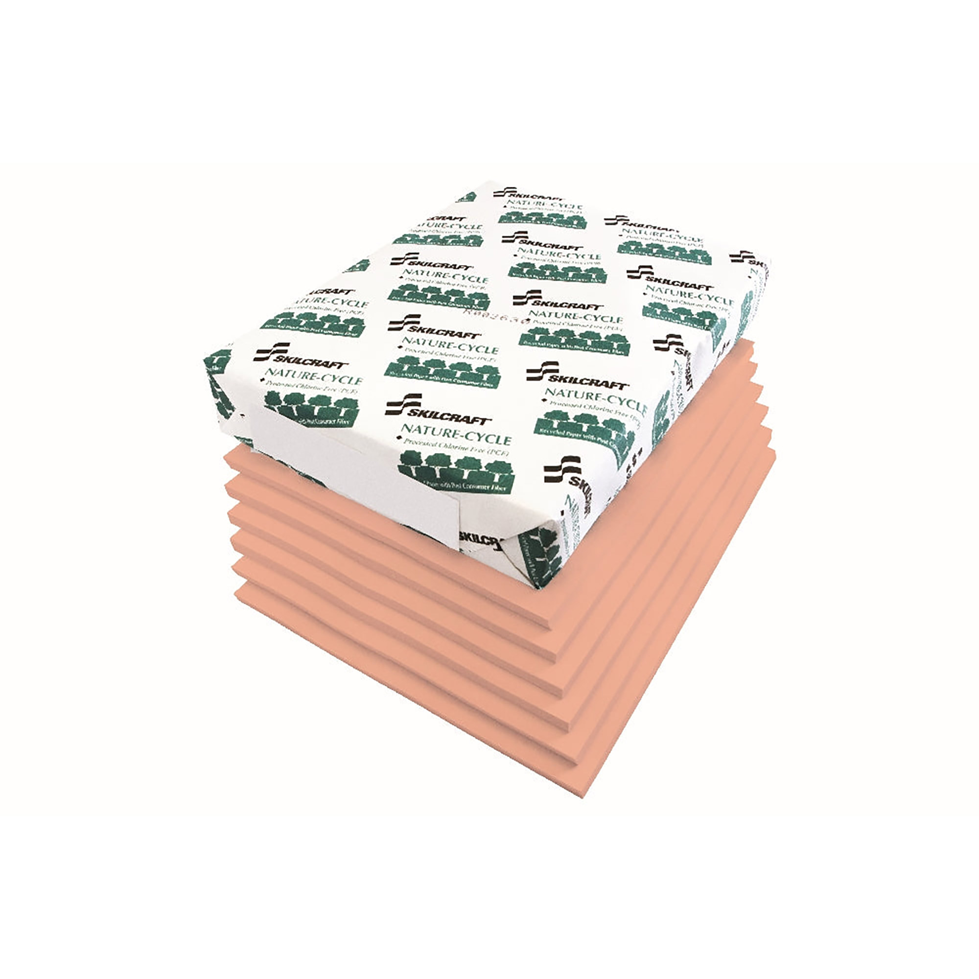 Paper, Bond, Dual Purpose, Opaque Salmon, 8.5" x 11" - 500/BX