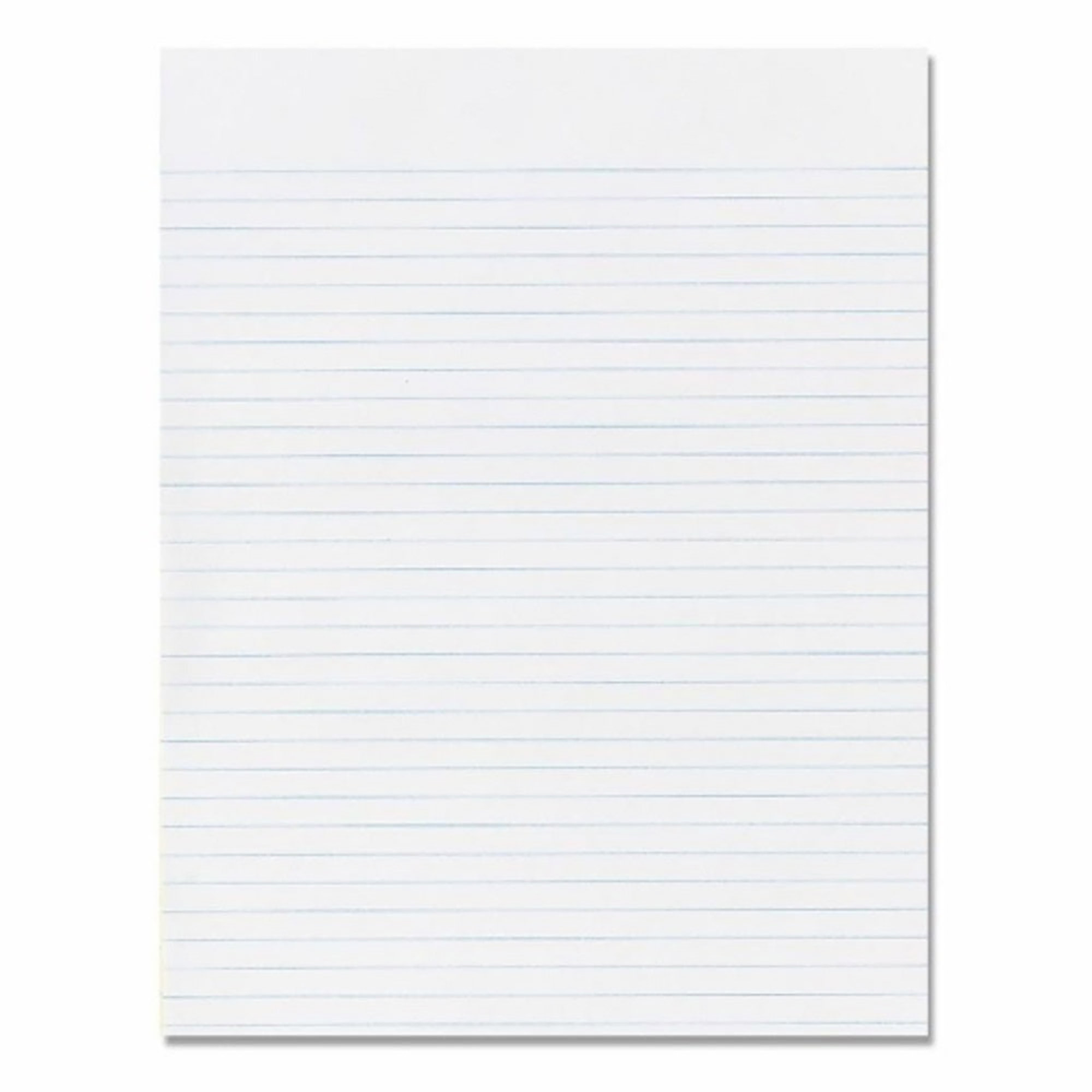 Pad, Writing Paper, Glue Bound Top, Legal Rule, White, 8-1/2" x 11", Dz/12 - 12/PK