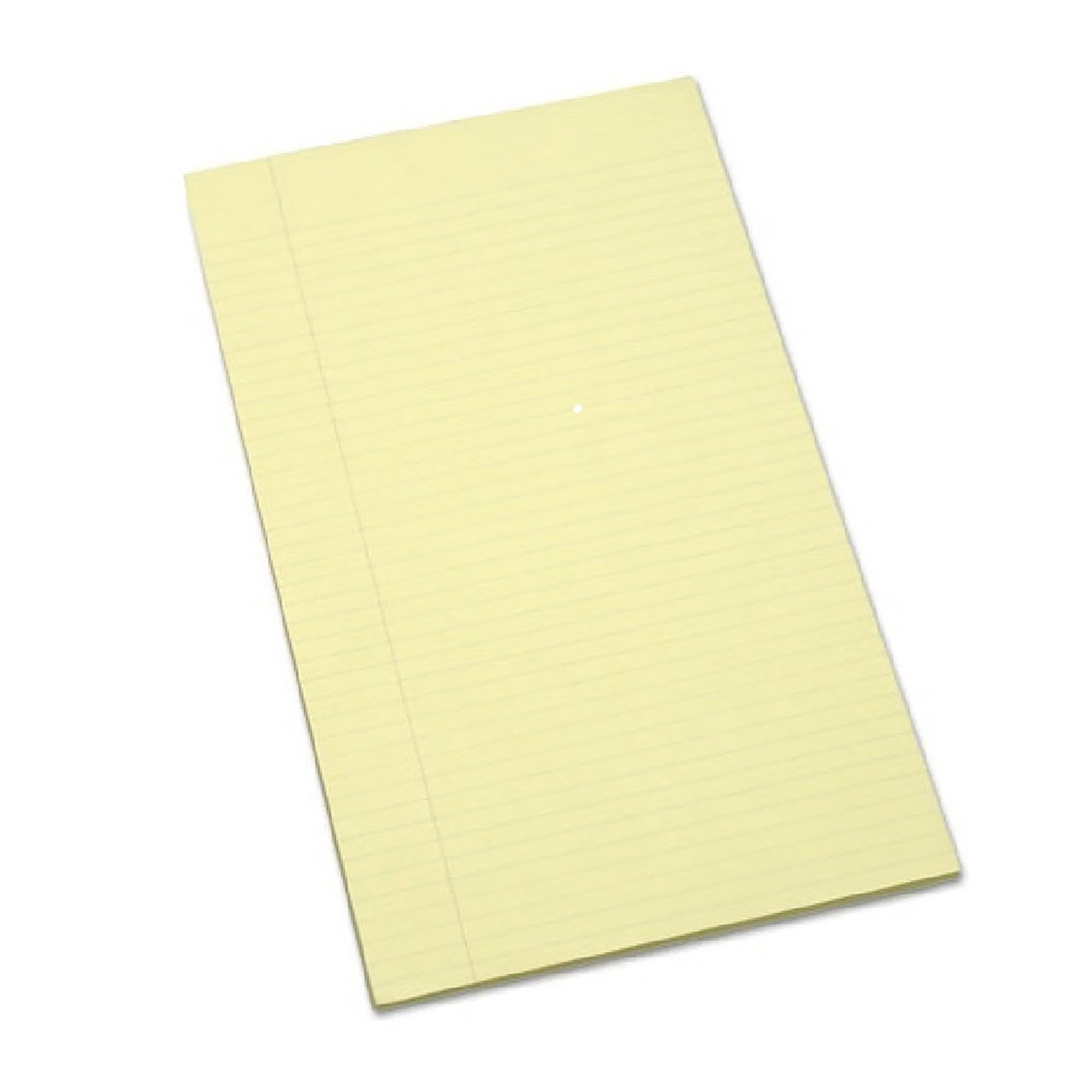 Pad, Writing Paper, Glue Bound Top, Legal Rule, Canary, 8-1/2" x 13-1/4" - 12/PK