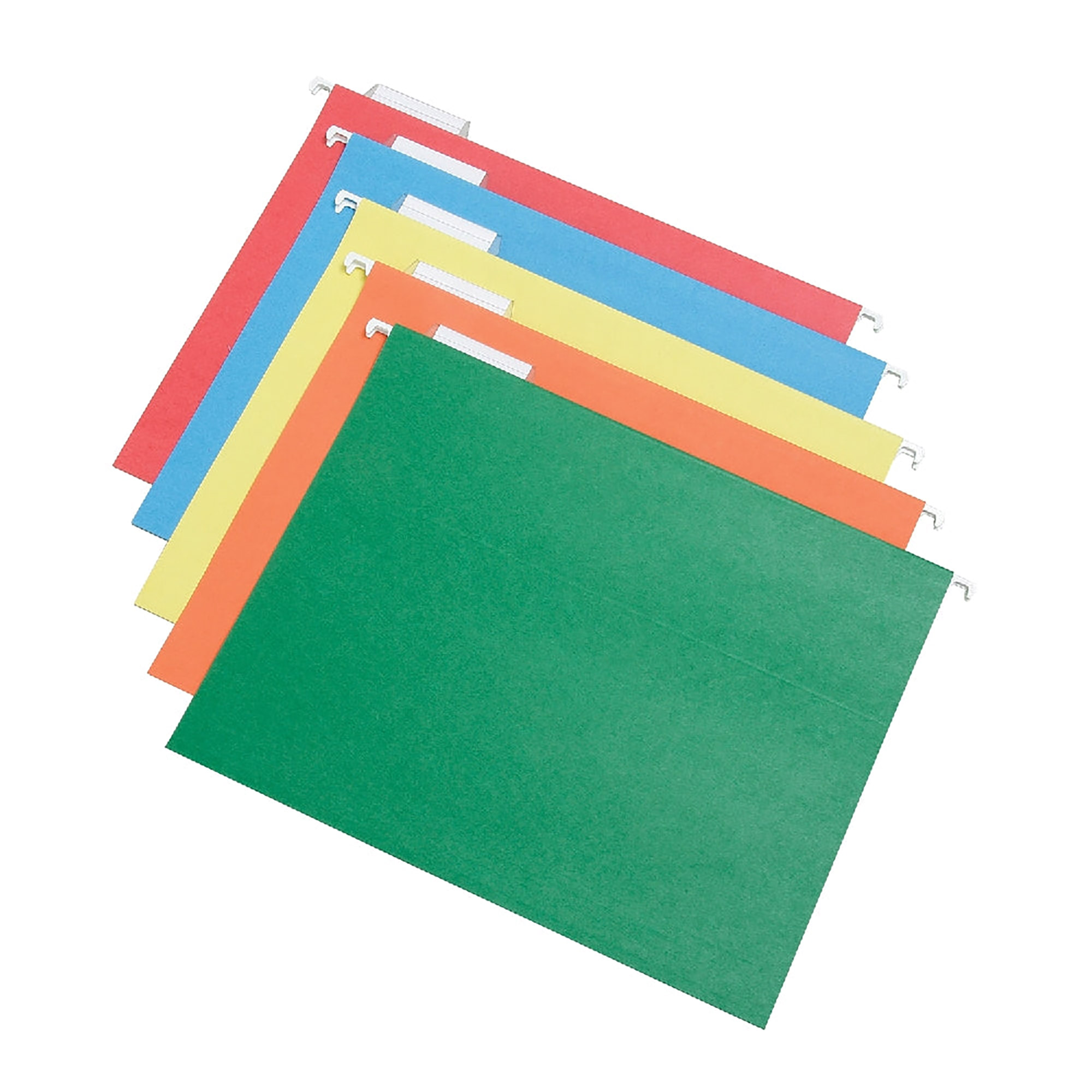Folder, File, Hanging, Letter Size, 1/5-Cut Tabs, Assorted Colors - 25/BX