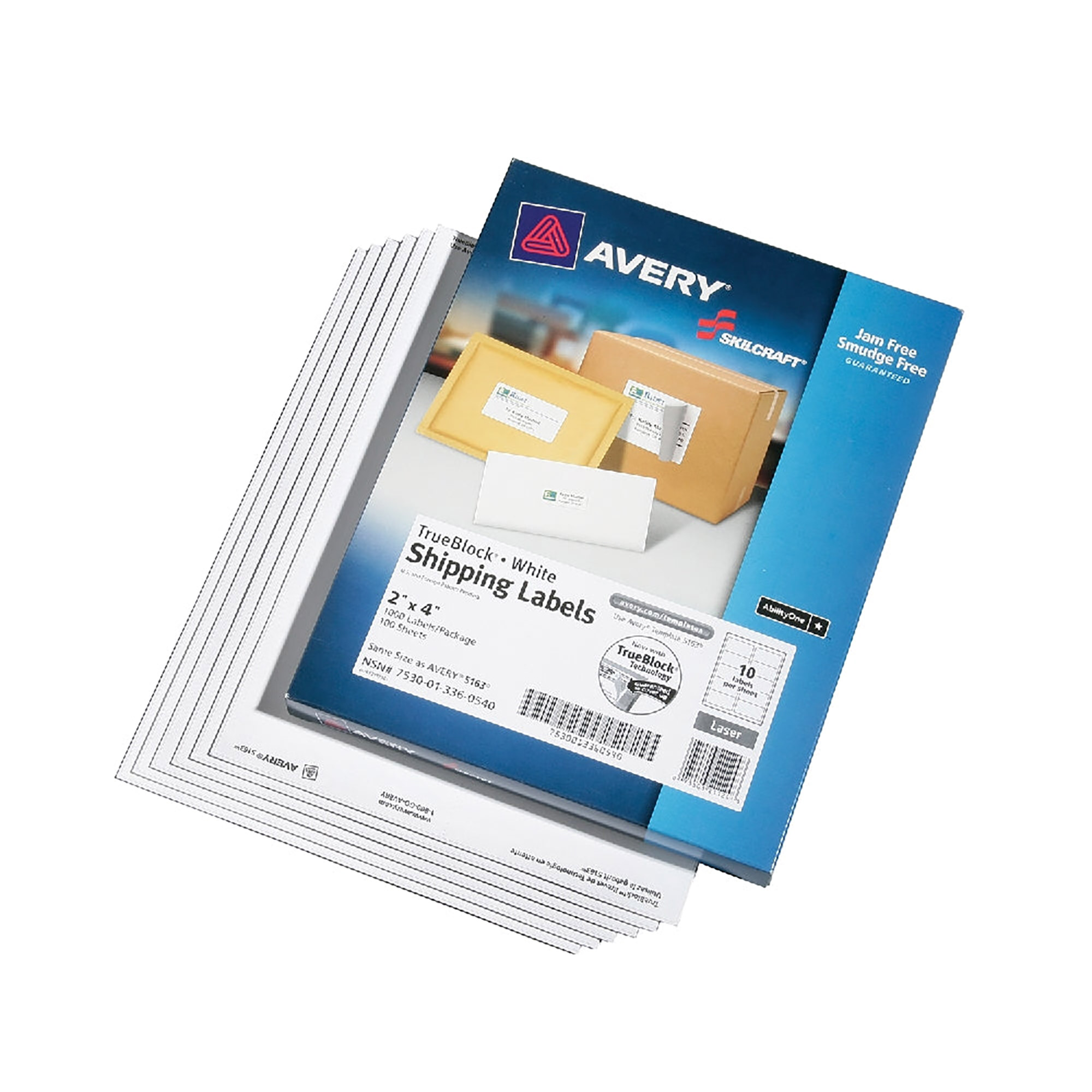 Labels, Laser, TrueBlock, White, 2" x 4" - Each