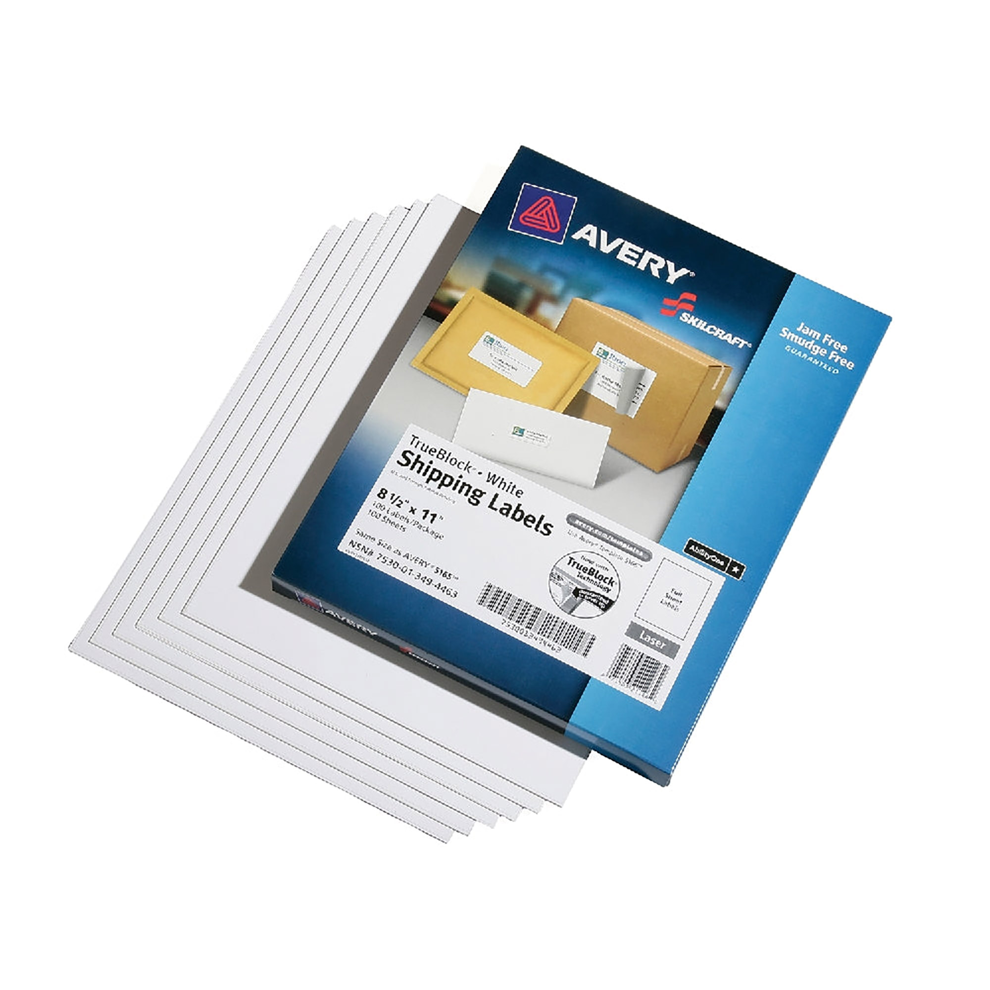 Labels, Laser, TrueBlock, White, 8-1/2" x 11"