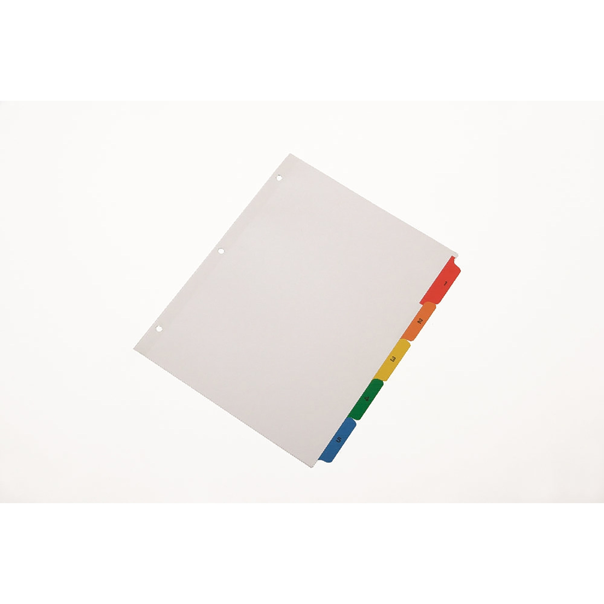 Table of Contents Dividers 1 - 5 Numerical Tabs