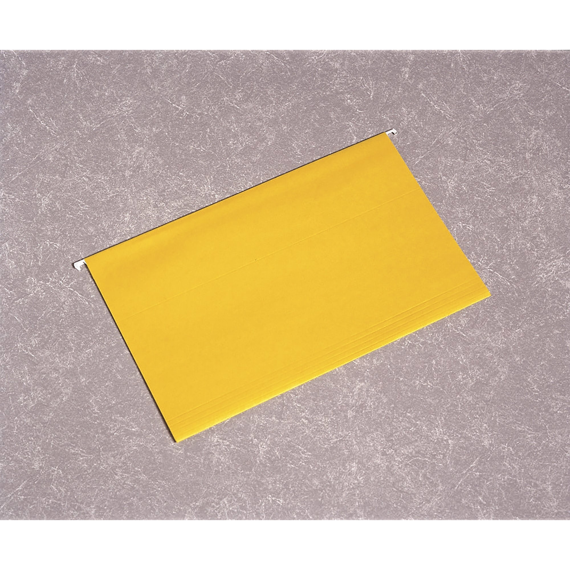 Folder, File, Hanging, 1/5 Cut Tabs, Recycled, Yellow, Legal - 25/BX