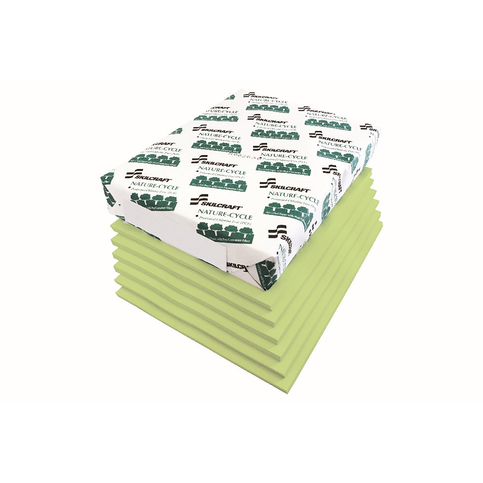 Paper, Copier, Processed Chlorine Free, Neon Green, 8.5" x 11" - 500/PK