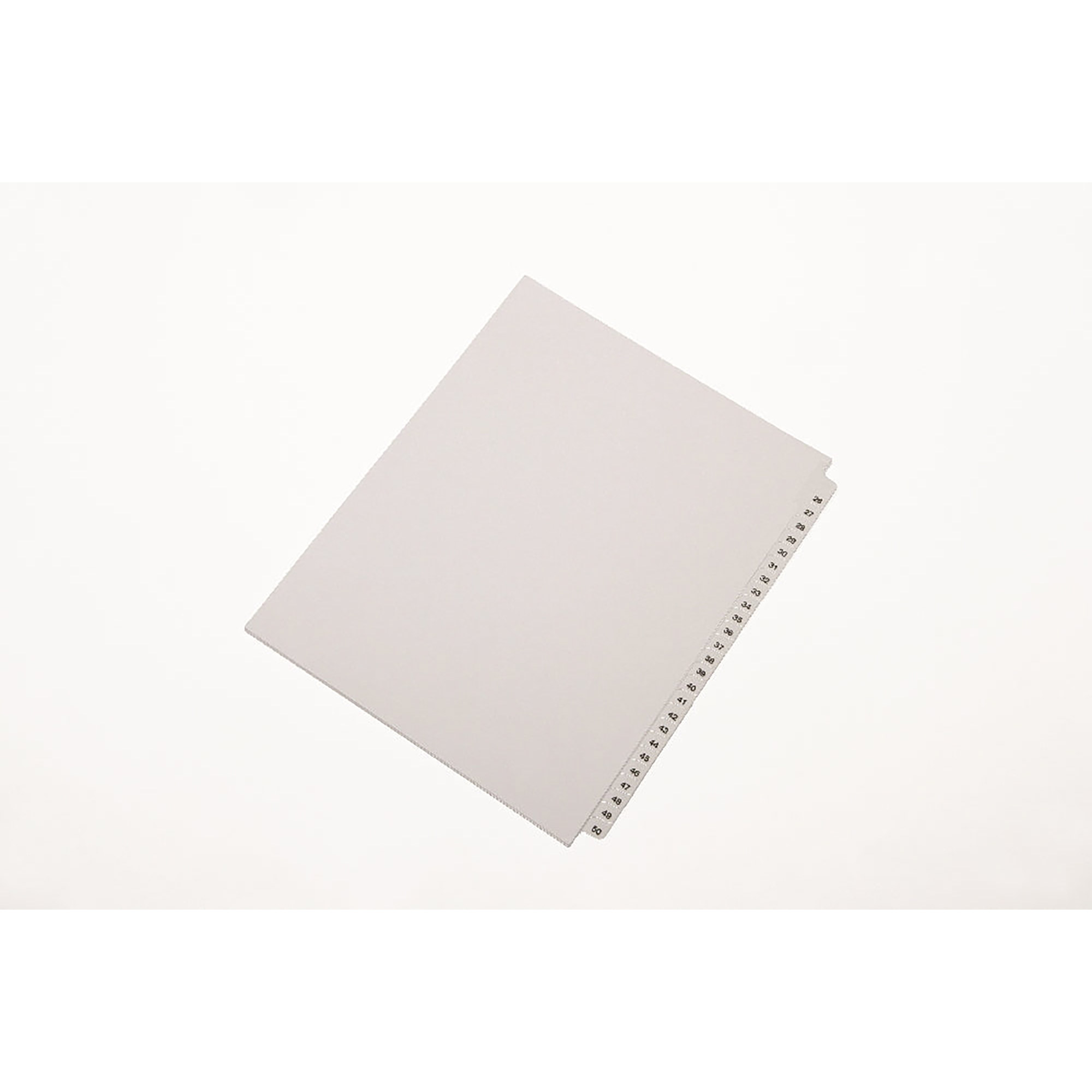 Legal Divider Numerical Tabs - 26 - 50 - Un-Punched