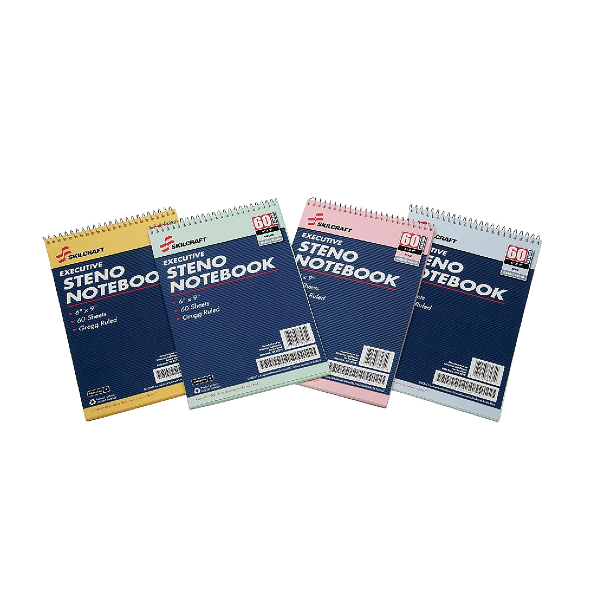 Pad, Steno, 6" x 9", Multi-Color - 3/PK