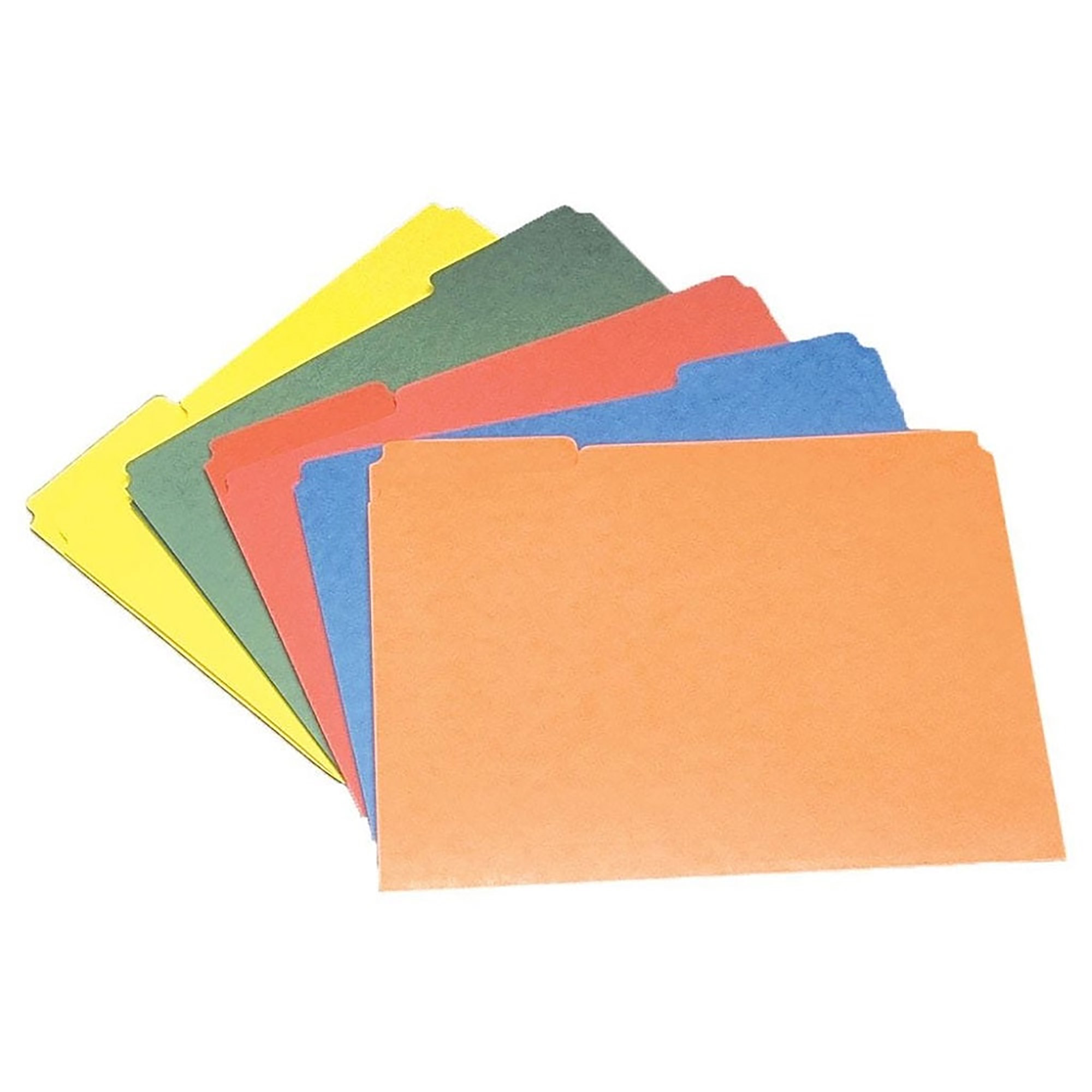 Folder, File, Inner, 1/3 Cut, Assorted Colors, Letter, Pack Of 25