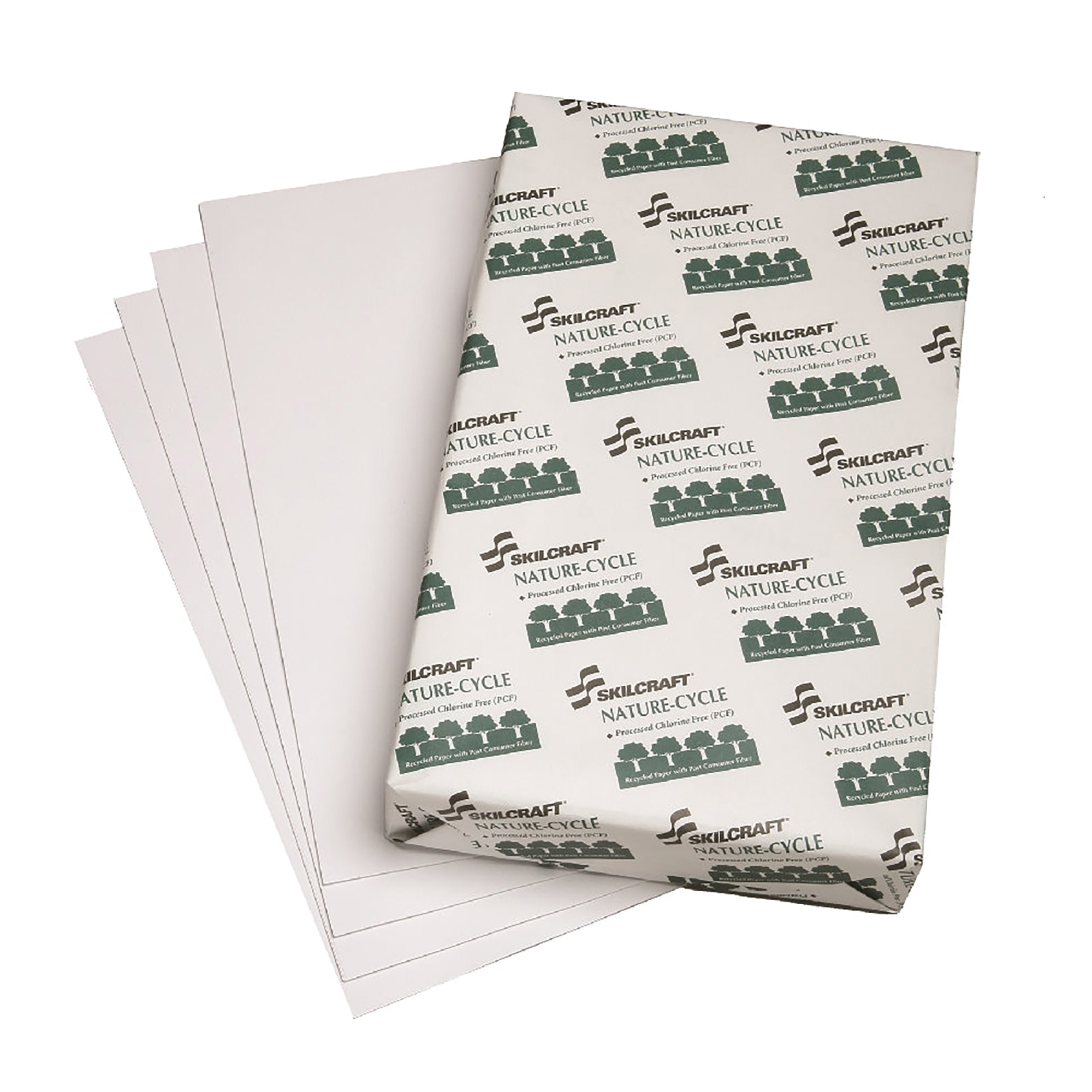 Paper, Process Chlorine Free, Dual Purpose, White, 8.5" x 14" - 10/BX