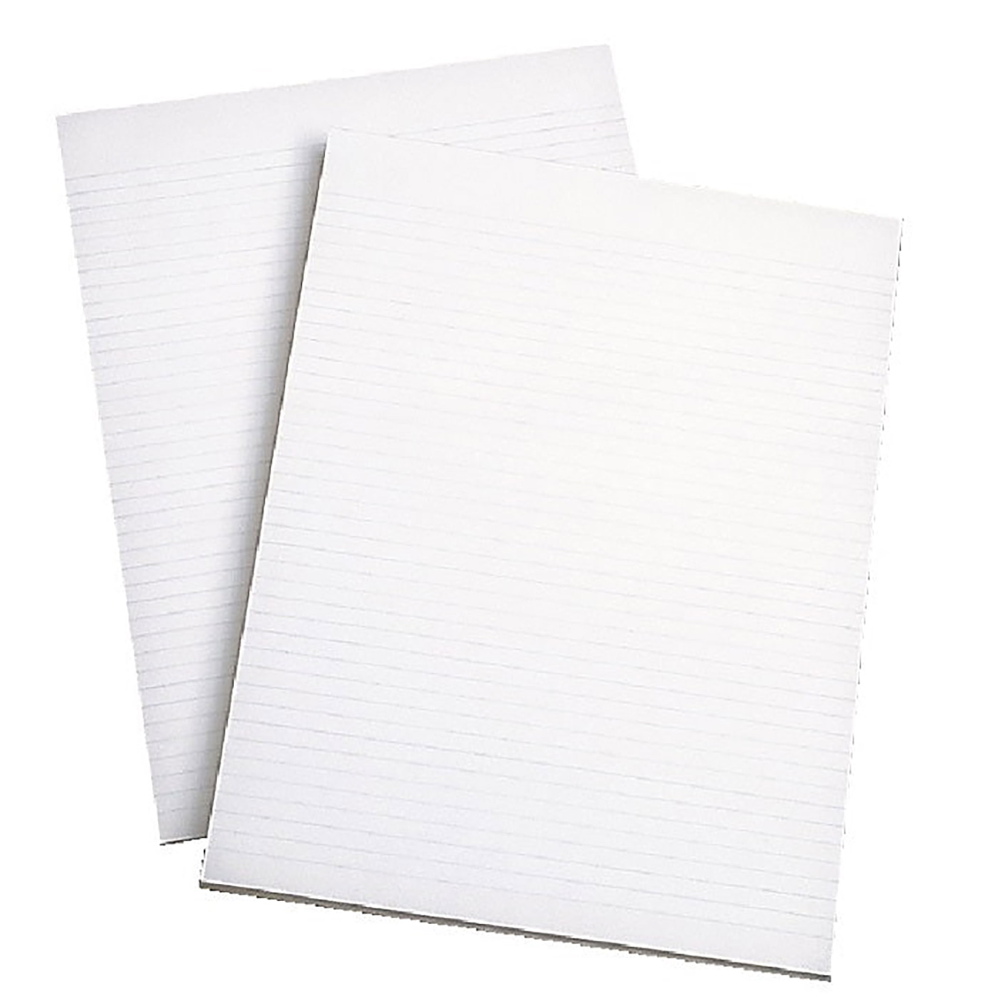 Pad, Writing Paper, Glue Bound Top, Narrow Rule, White, 8-1/2" x 11" - 12/PK