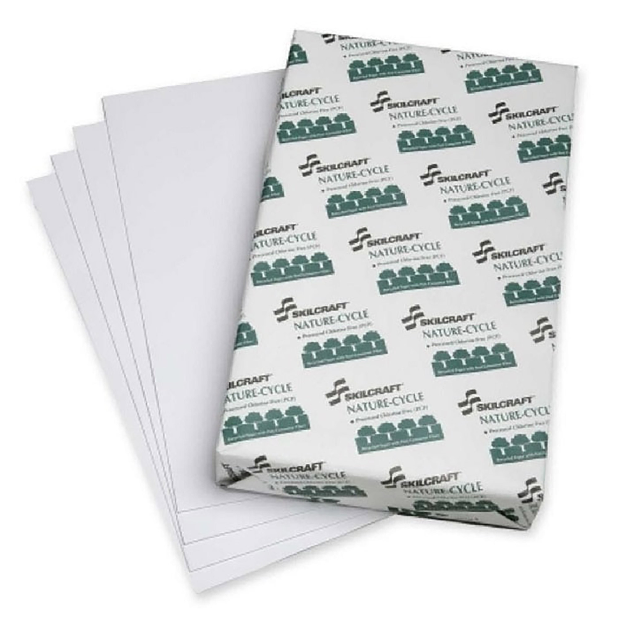 Nature-Cycle Paper, Process Chlorine Free, Dual Purpose, White, 8.5" x 14" - 500/BX