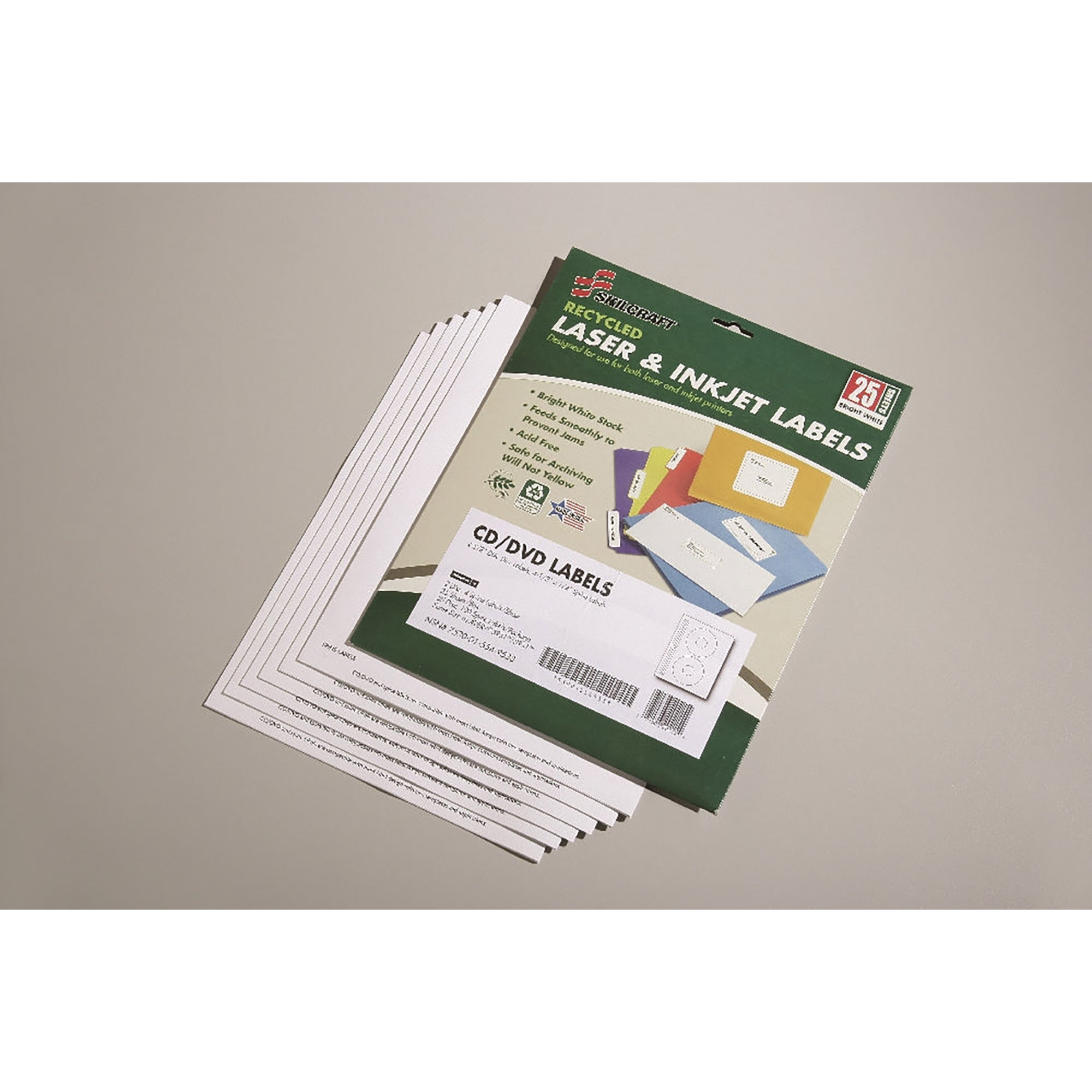 Label, Cd/Dvd, Matte, White - 50/PK