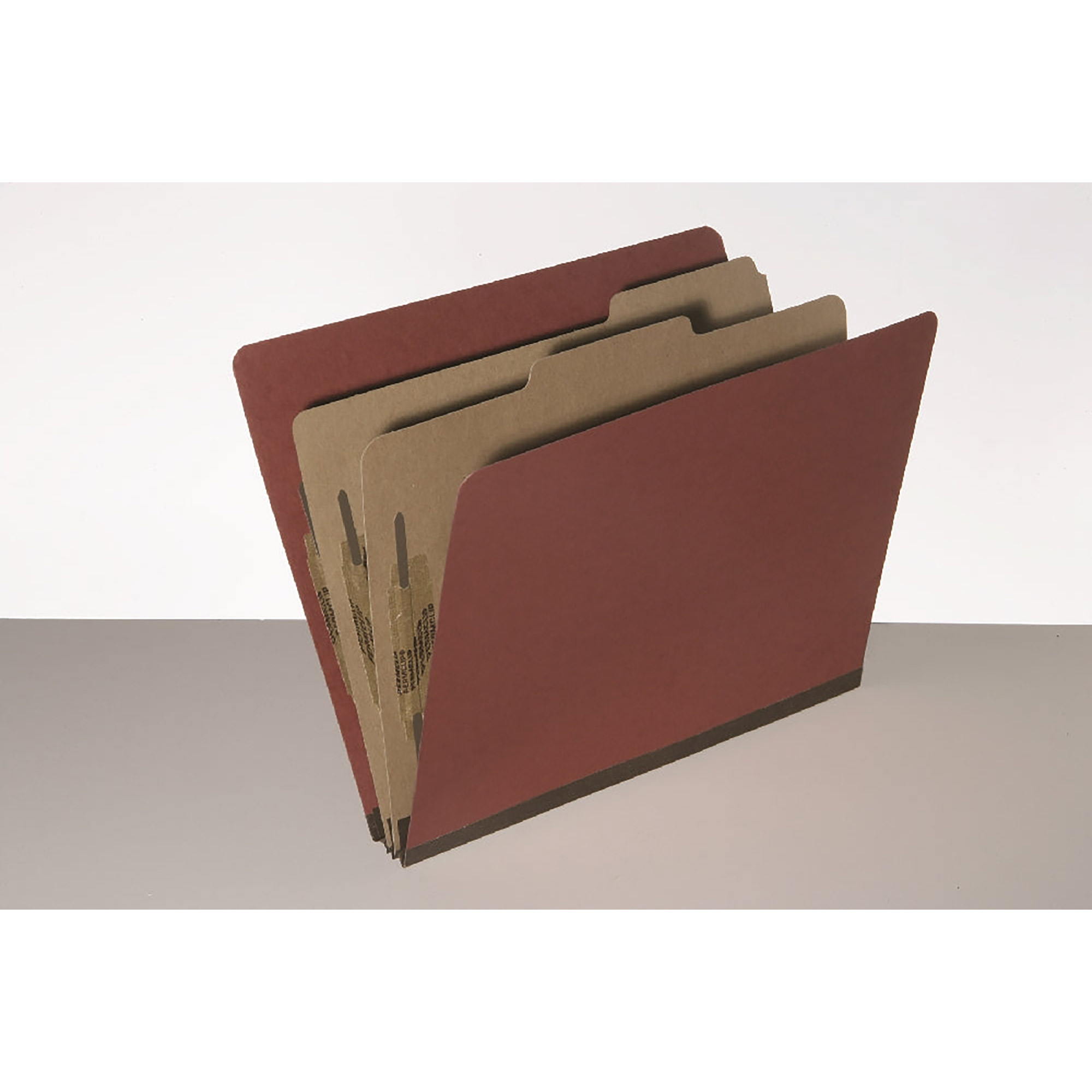 Folder, File, Classification, Pressboard, 2 Divider, 6 Part, Earth Red, Letter - 10/BX