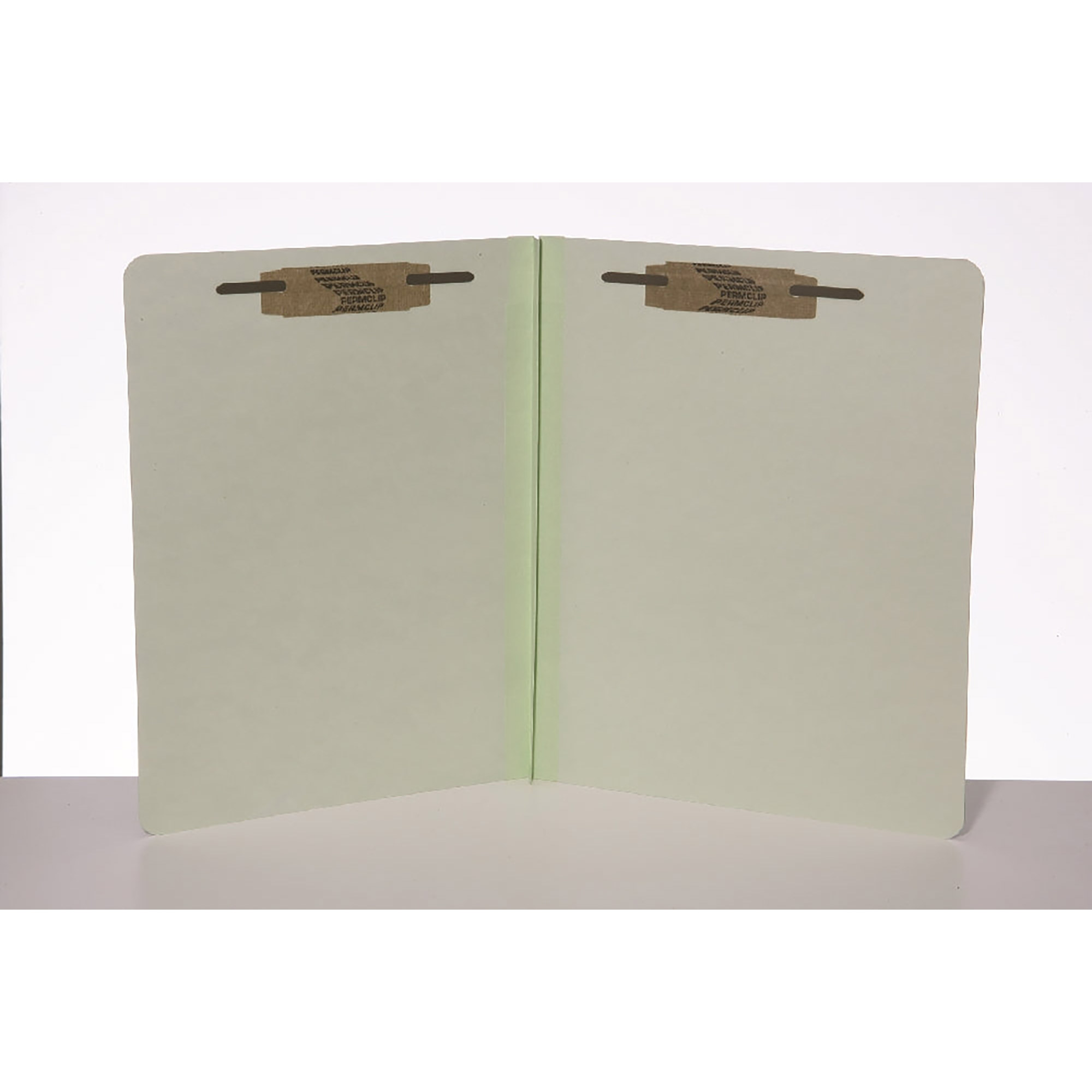 Folder, File, Paperboard, Full Tab, Two 1" Fasteners, Light Green, Letter, 25/BX