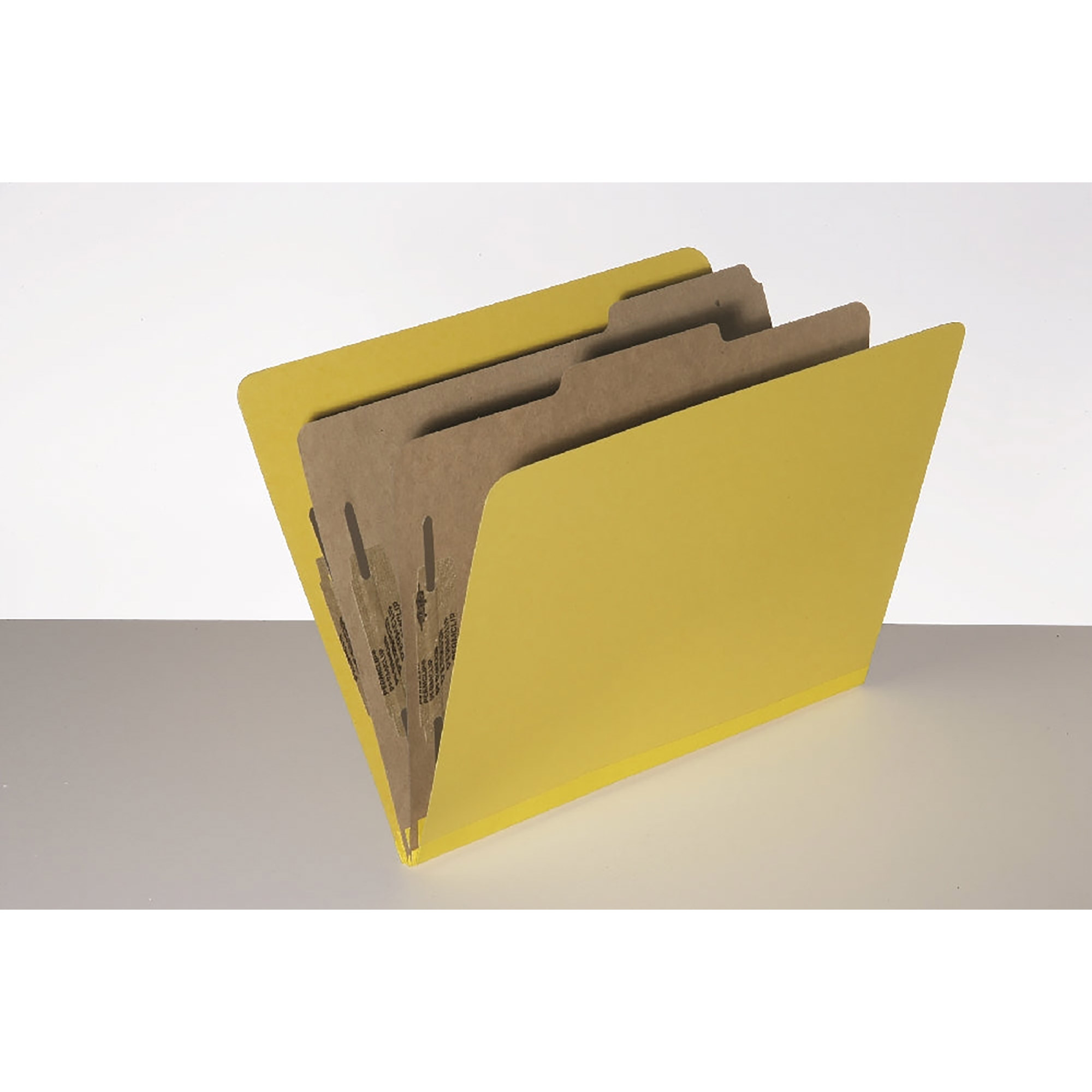 Folder, File, Classification, Pressboard, 2 Divider, 6 Part, 1/3 Cut, Yellow, Letter - 10/BX