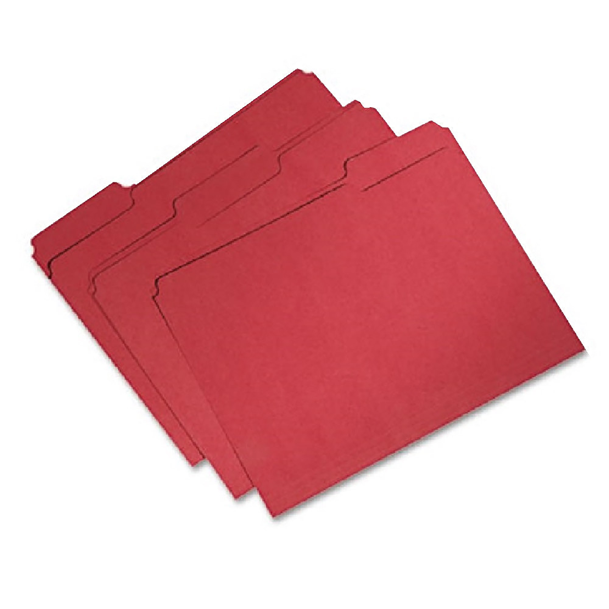 Folder, File, 100% Recycled, 60% Pcw, 1/3 Cut, Red, Letter - 100/BX