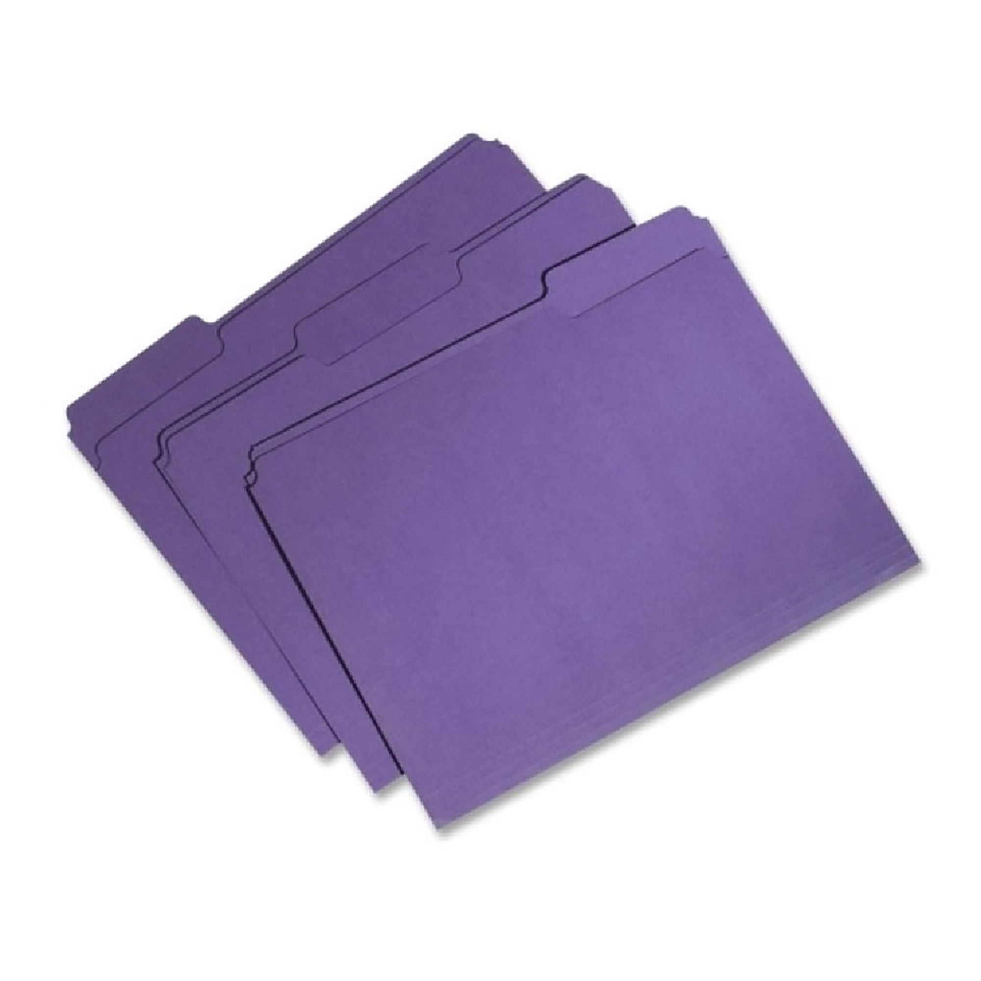 Folder, File, 100% Recycled, 60% Pcw, 1/3 Cut, Purple, Letter - 100/BX