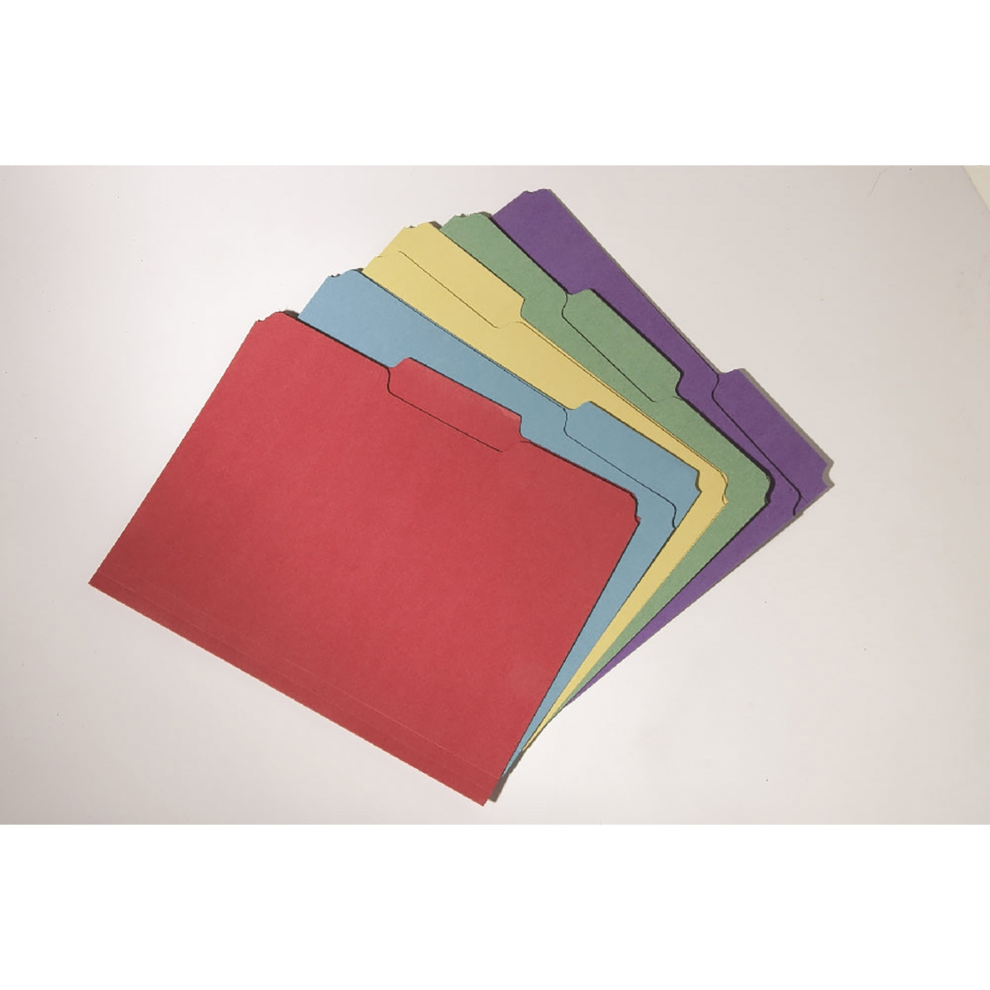 Folder, File, 100% Recycled, 60% Pcw, Double Ply, Assorted Colors, Letter - 100/BX