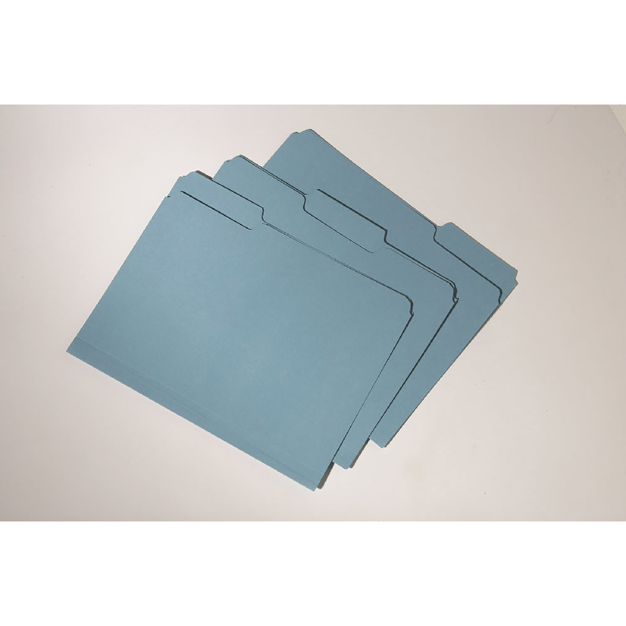 Folder, File, 100% Recycled, 60% Pcw, Double Ply, Blue, Letter - 100/BX