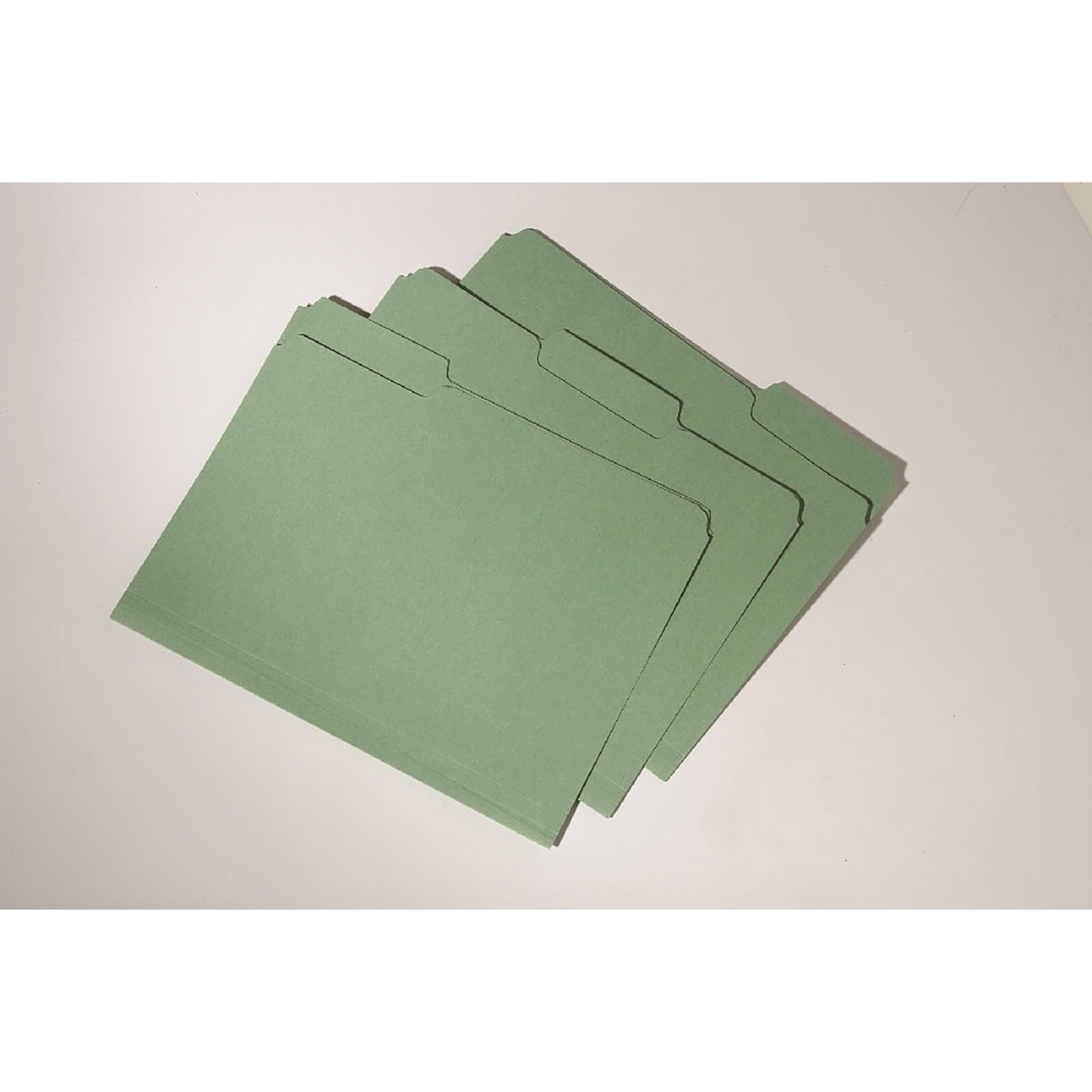 Folder, File, 100% Recycled, 60% Pcw, Double Ply, Bright Green, Letter - 100/BX