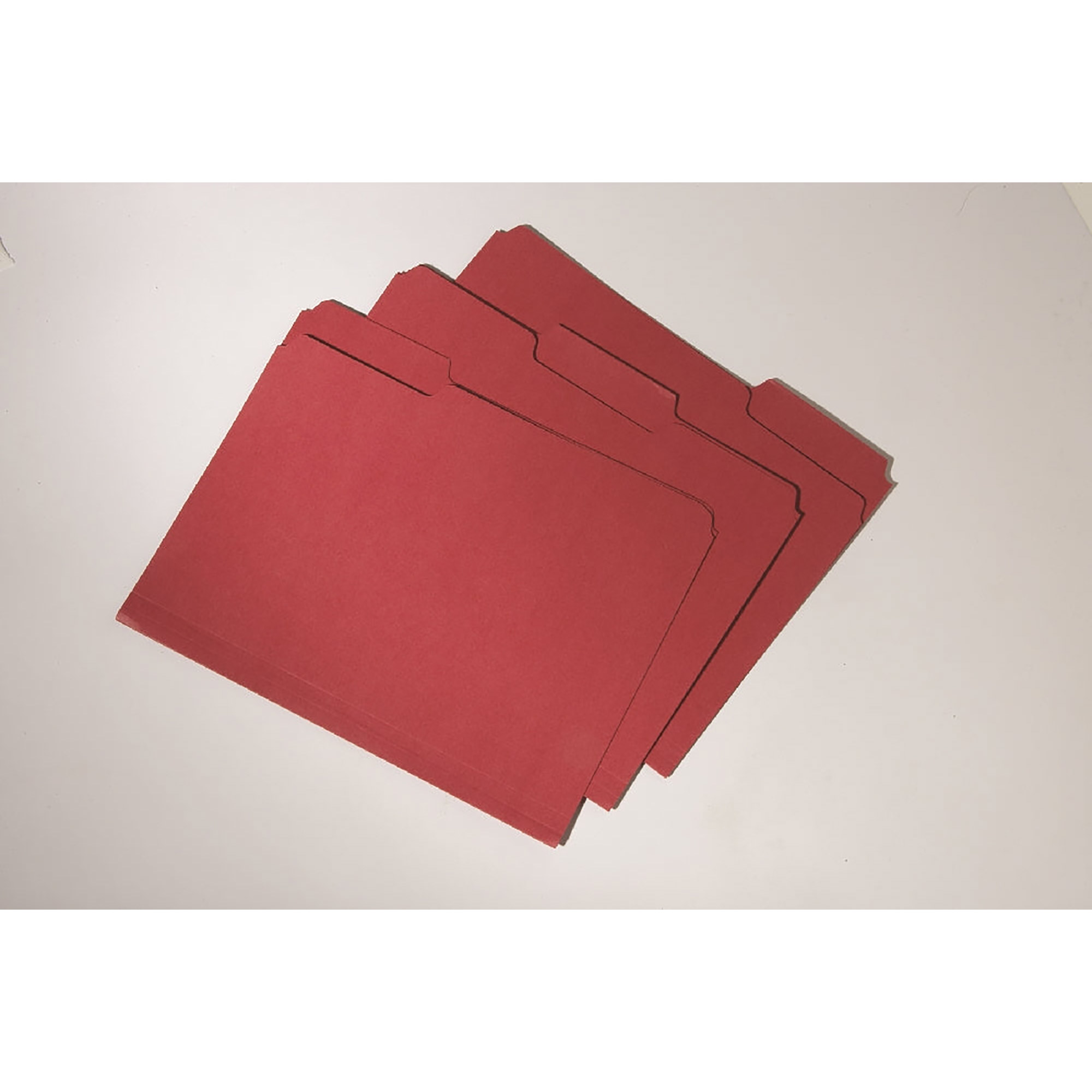 Folder, File, 100% Recycled, 60% Pcw, Double Ply, Red, Letter - 100/BX