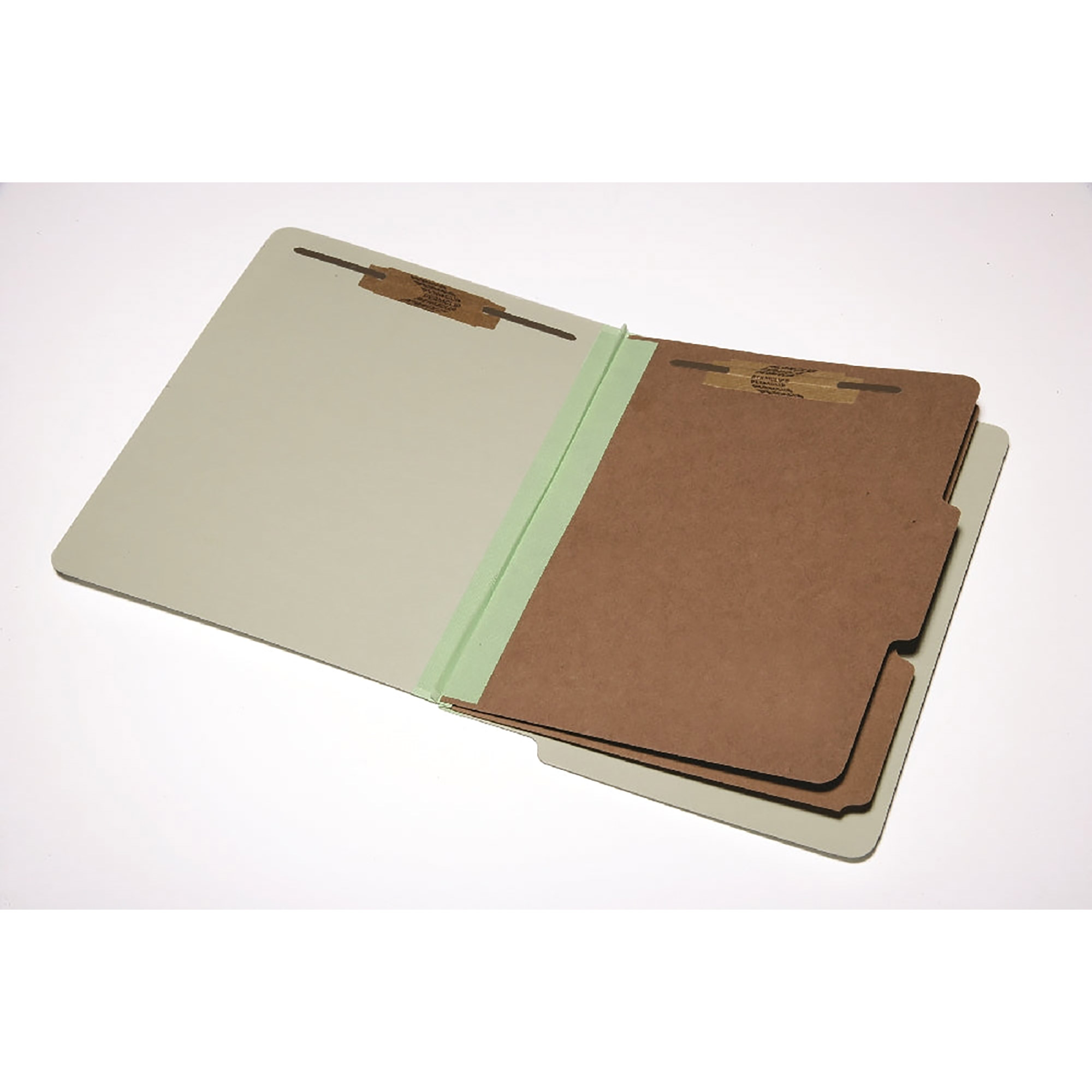 Folder, File, End Tab, Classification, 2 Dividers, 6 Part, Light Green, Letter - 10/BX