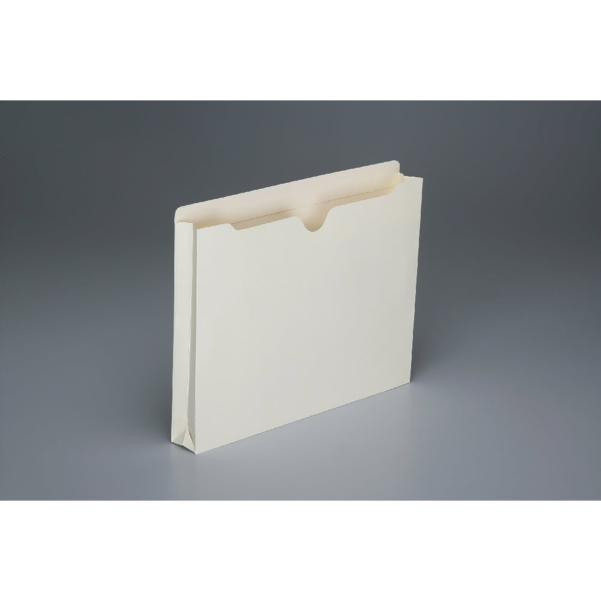 File Jackets, Letter, Manila, Straight Tab Cut, 1-1/2" Expansion - 50/BX