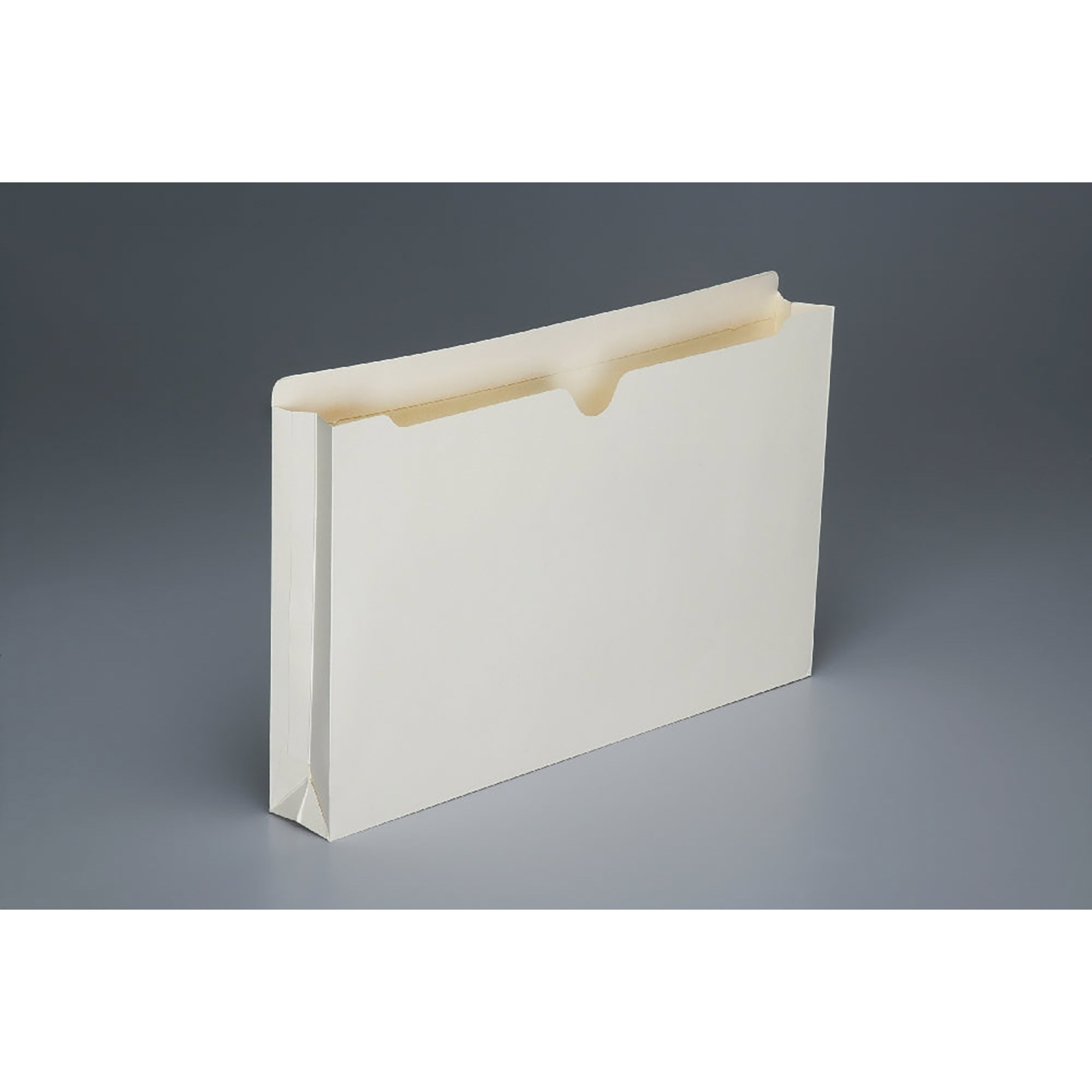 File Jackets, Legal, Manila, Straight Tab Cut, 2" Expansion - 50/BX