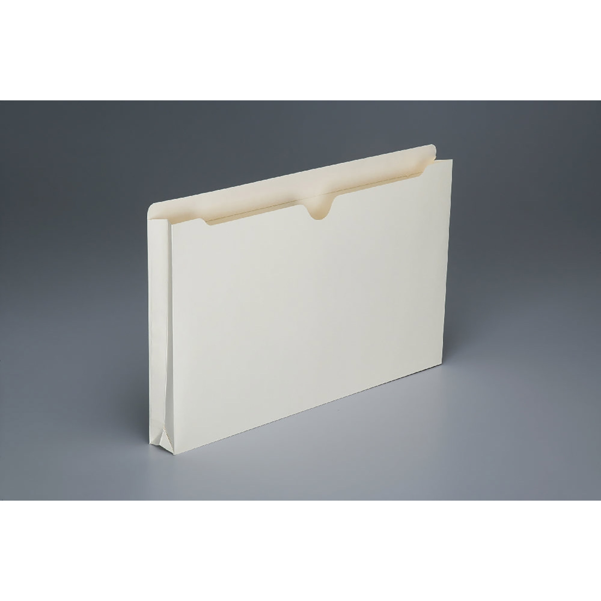 File Jackets, Legal, Manila, Straight Tab Cut, 1-1/2" Expansion - 50/BX