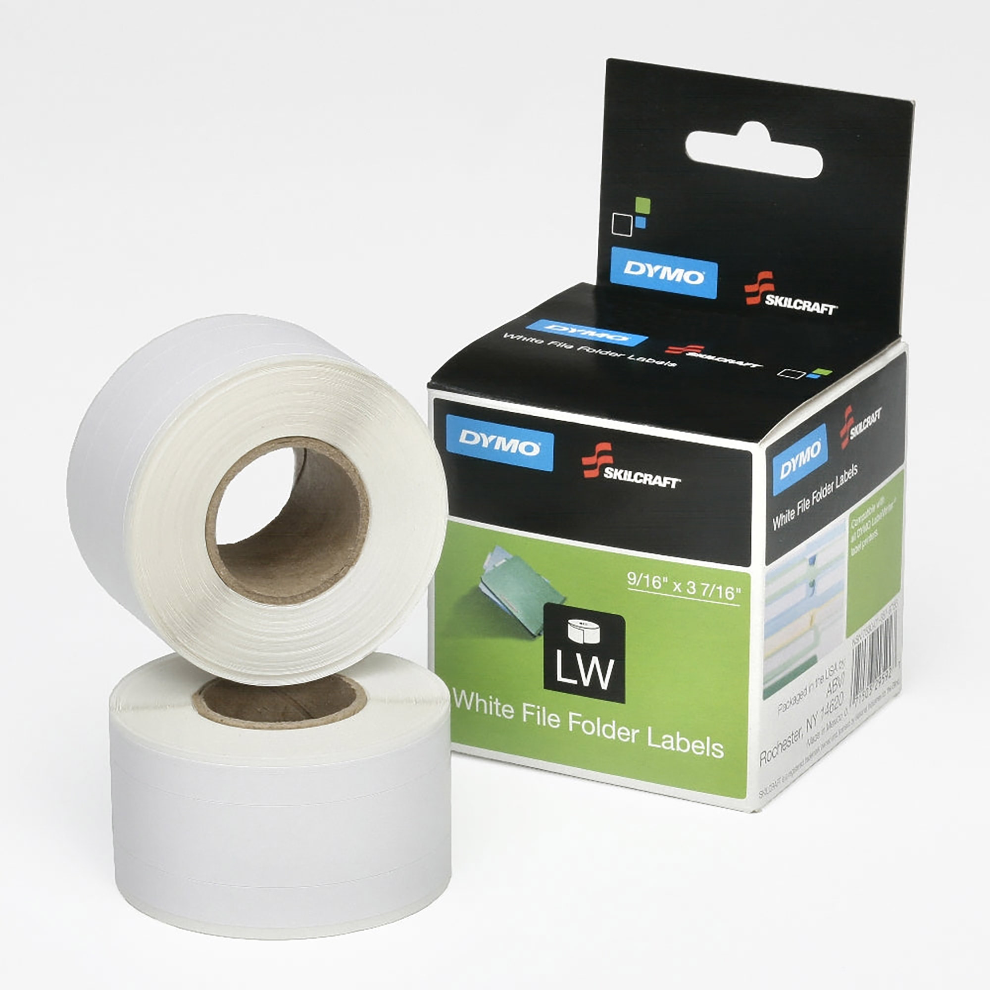 Labels, File Folder, Black On White, 9/16" x 3-7/16" - 450/PK