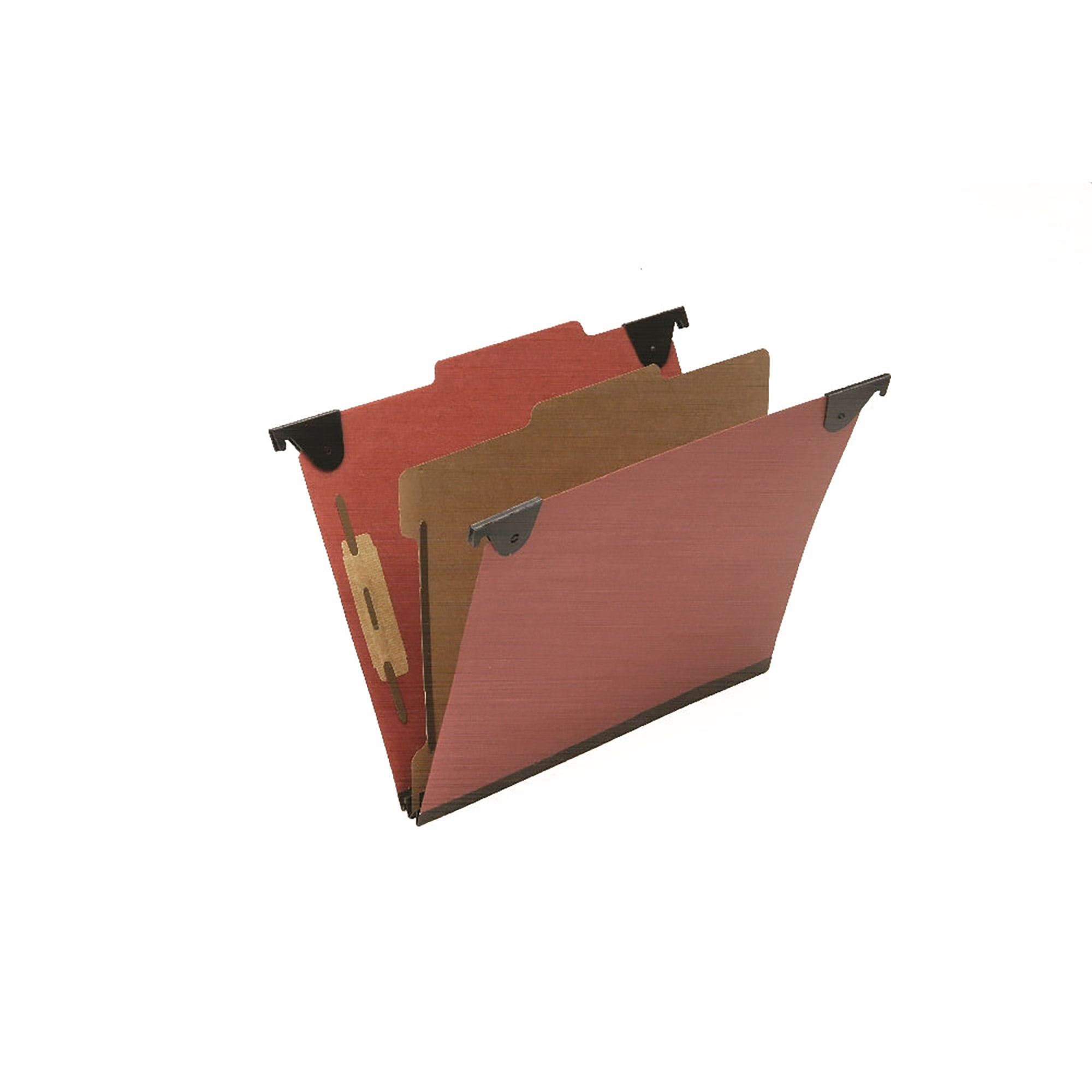 Folder, File, Hanging, Letter Size, 1 Divider, 4 Sections, 2/5Th Roc Top Tab, Red - 10/BX