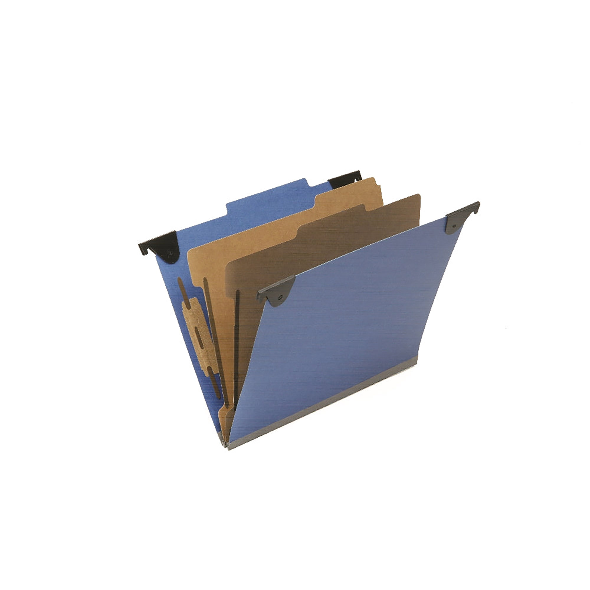 Folder, File, Hanging, Letter Size, 2 Dividers, 6 Sections, 2/5Th Roc Top Tab, Royal Blue - 10/BX