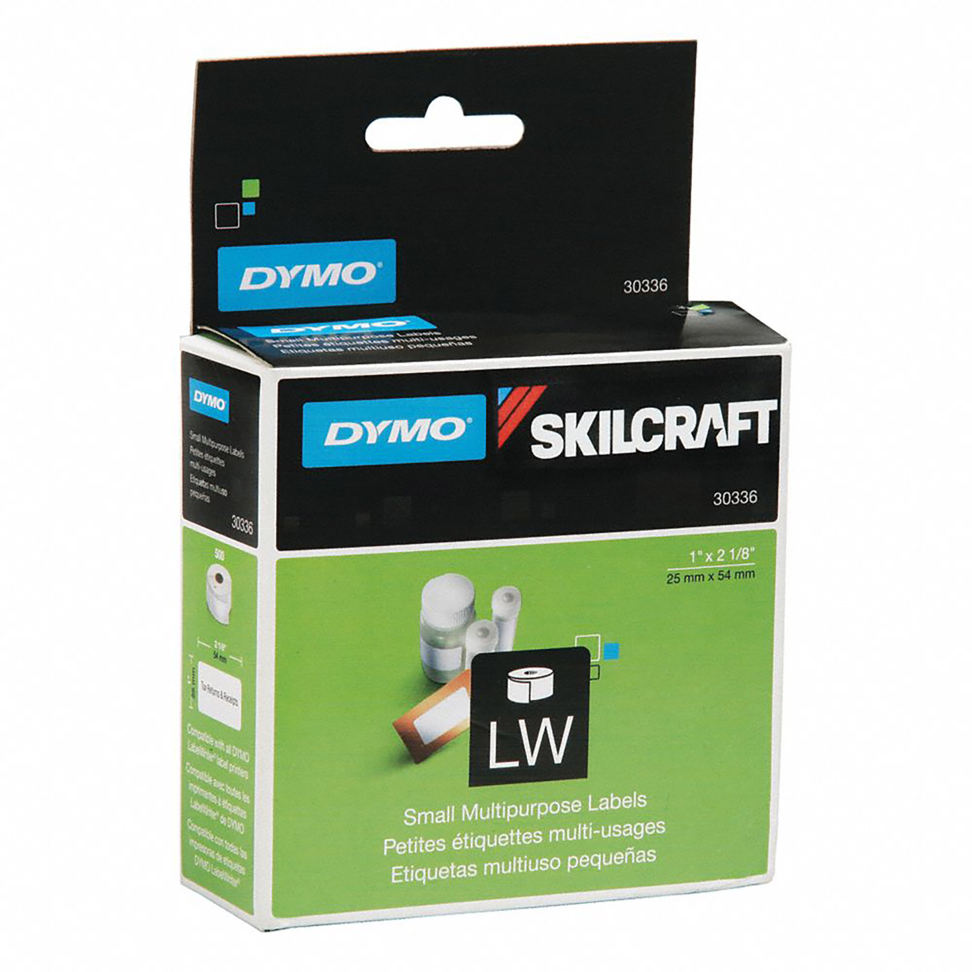 Labels, Thermal, Multi-Purpose/Barcode, 1'' x 2-1/8'', 500/Roll, White - Each