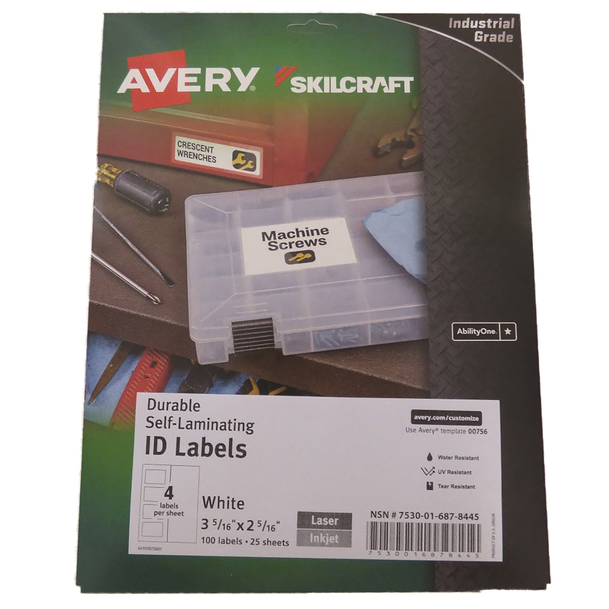 Labels Self-Laminating Laser/Ink White 2-5/16" x 3-5/16" 25 Sheets/PK