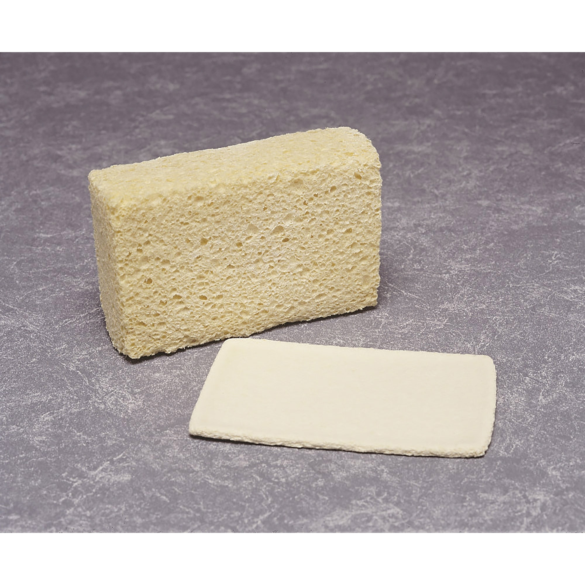 Sponge, Cellulose, Fine-Textured, Compressed, Natural, 3-5/8" x 5-3/4" x 1-3/4"