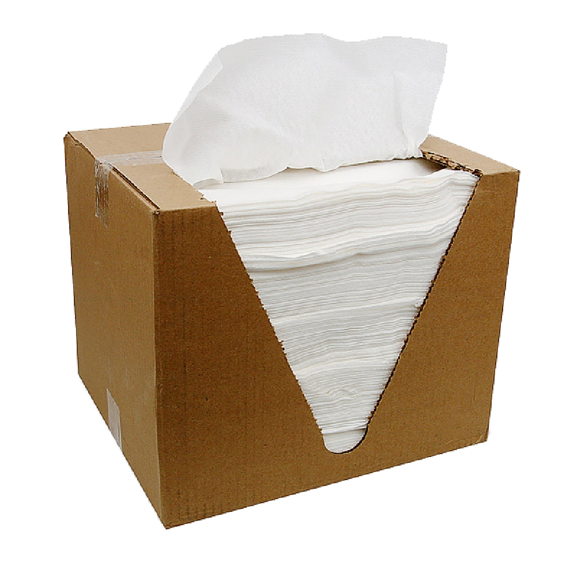 Towel, Machinery Wiping, Medium Duty, White, 12" x 14-1/4" - 400/BX