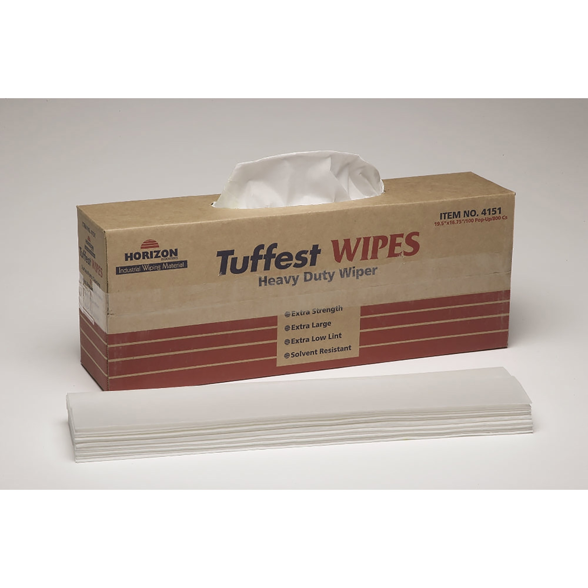Towel, Cleaning, Solvent, Heavy Duty, White, 19-1/2" x 16-3/4" - 100/BX