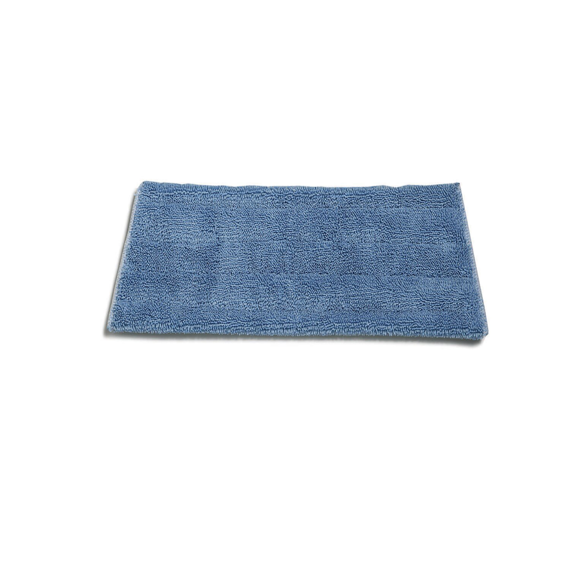 Mop, Wet, Flat, Microfiber, Blue, 18" - Each