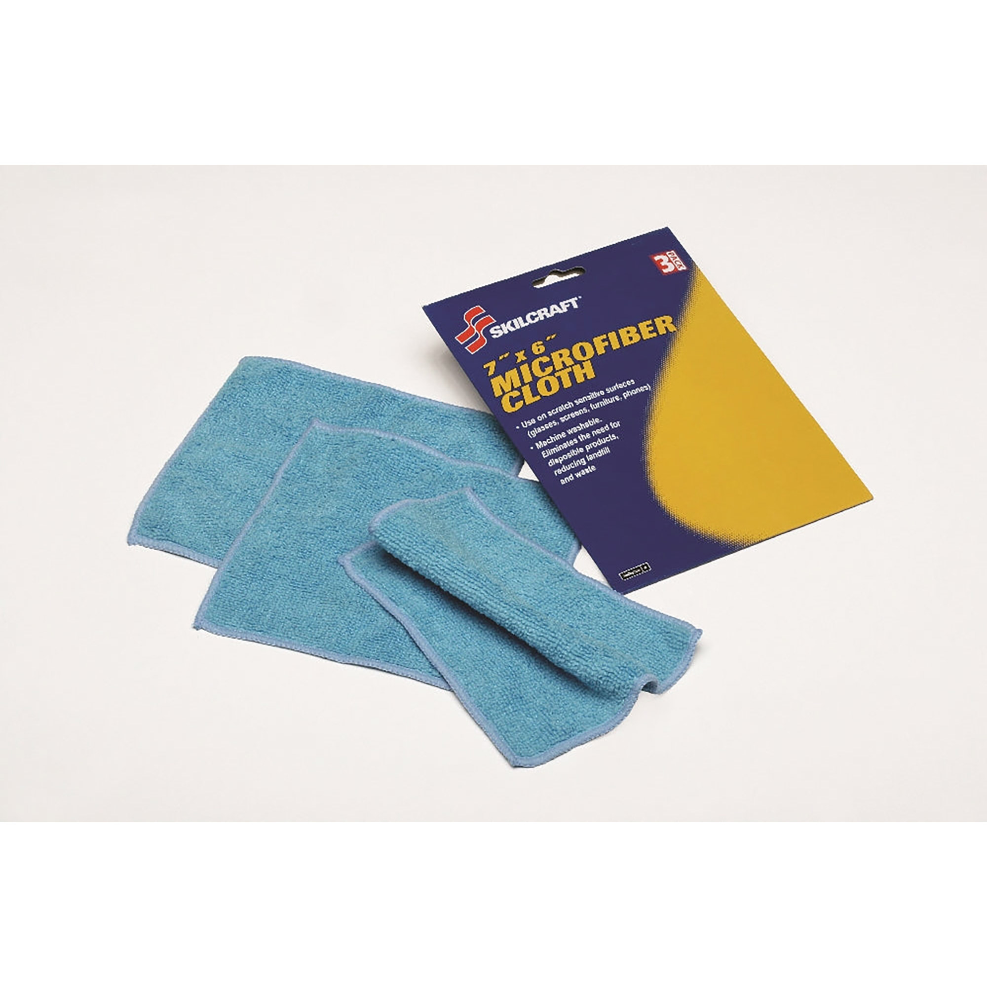 Cloth, Cleaning, Microfiber, Lens, Blue, 3/PK