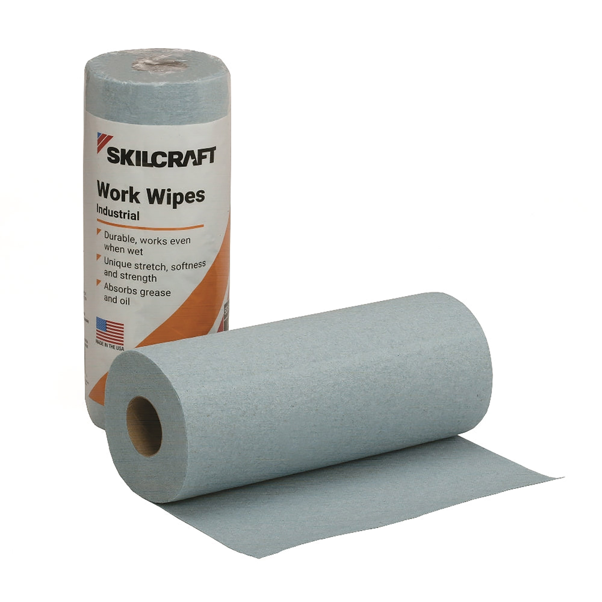 Towels, Shop, Industrial, 55, 11" x 10.4" Sheets, Blue, 12 Roll Case - 12/BX