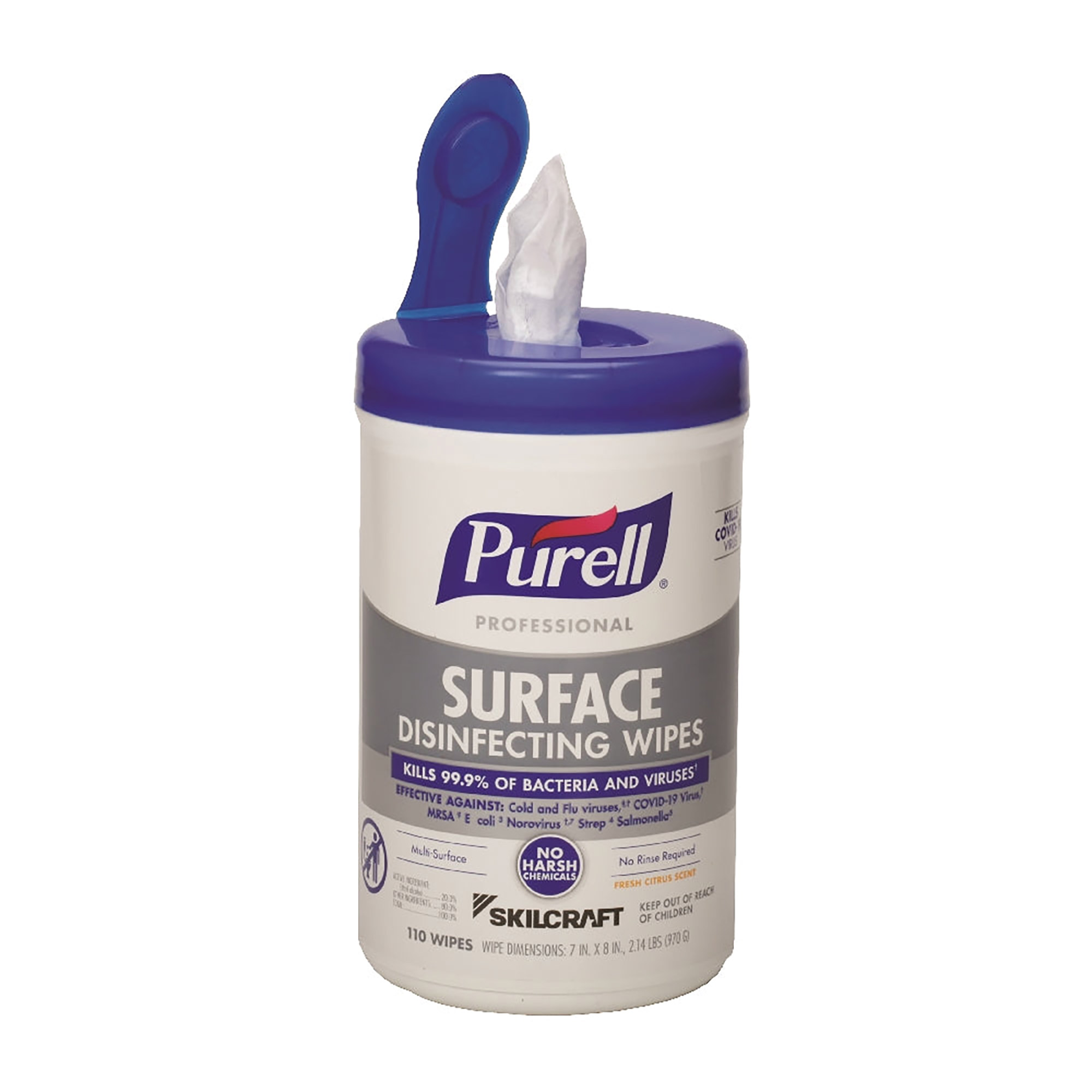 Disinfectant Wipes, Surface, 110 count canister - Each