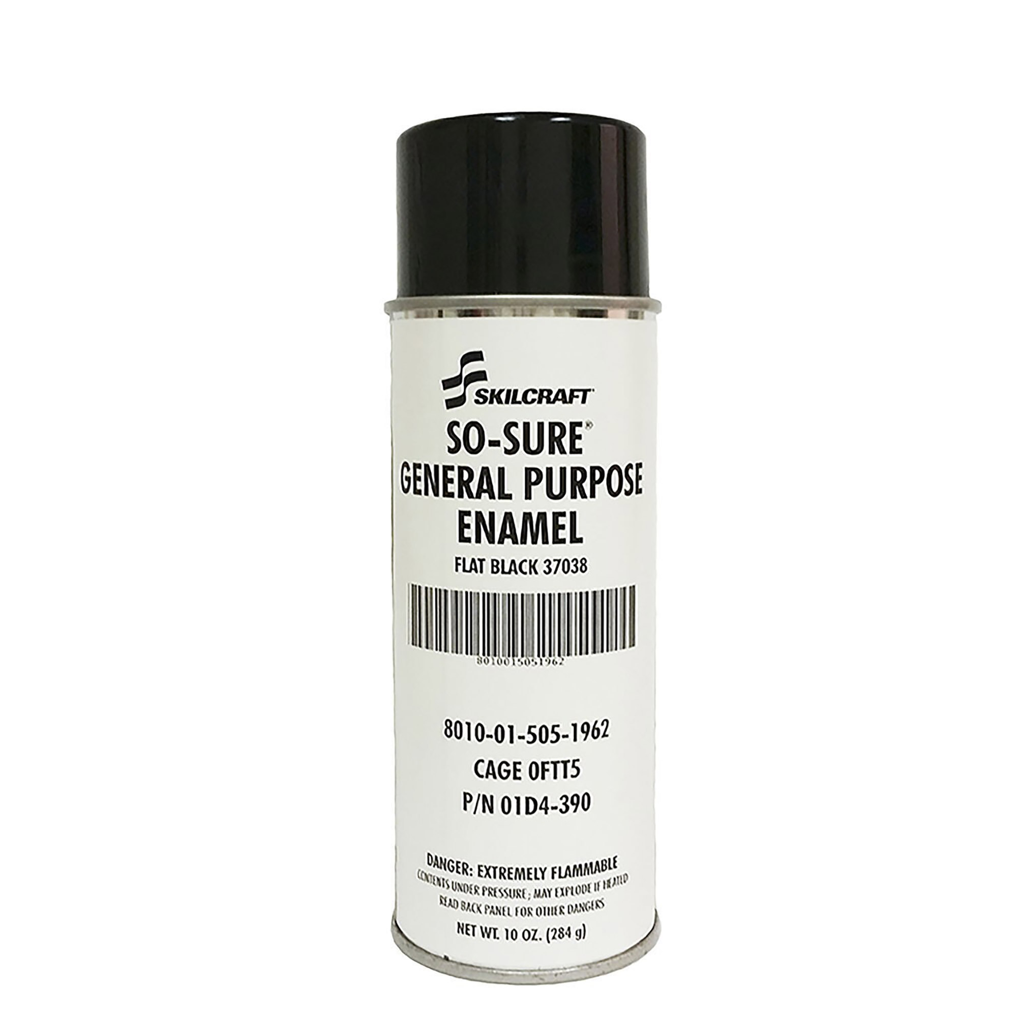 Enamel, Aerosol, Type I, Flat Black, Pint - Each